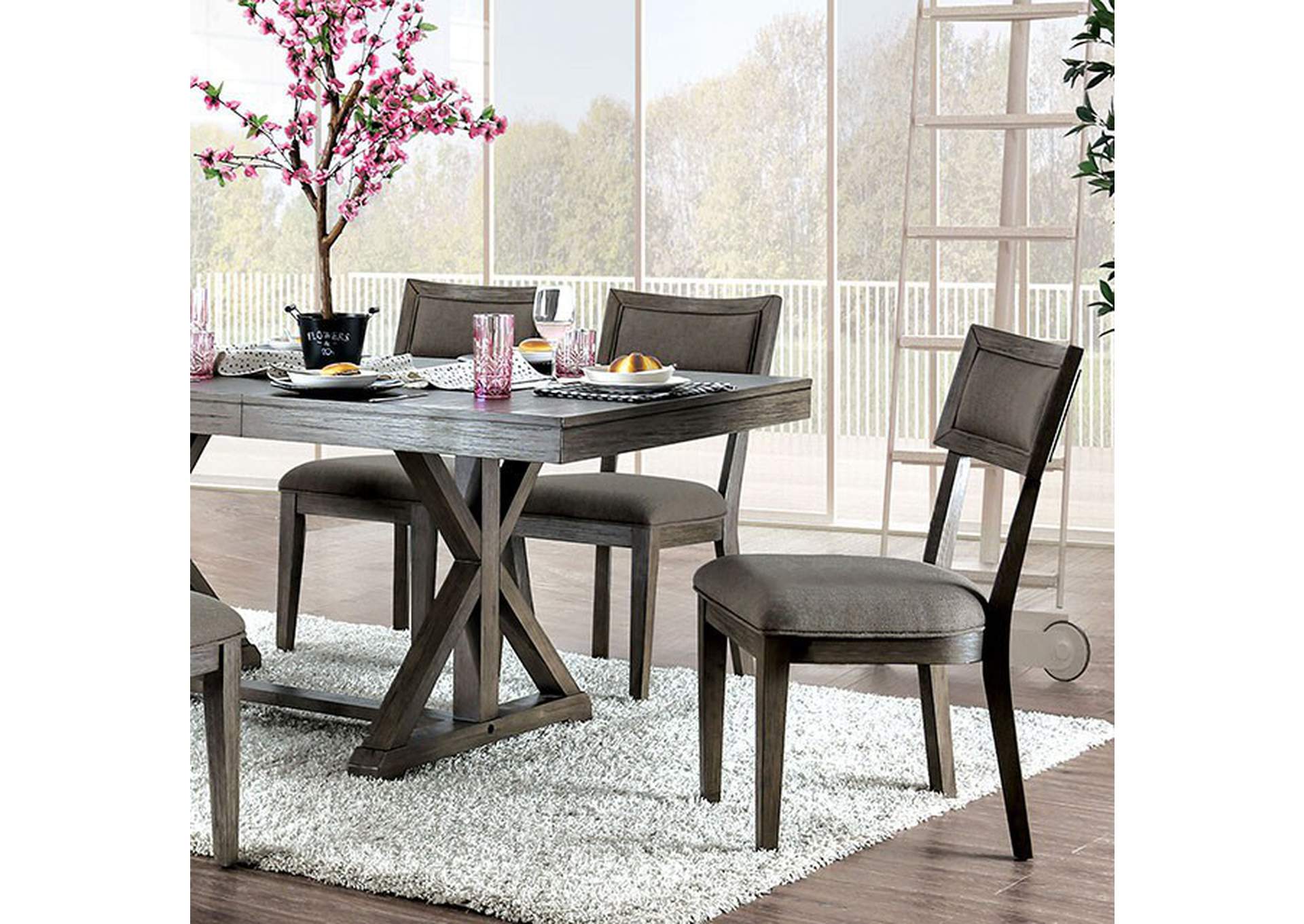 Leeds Gray Dining Table,Furniture of America