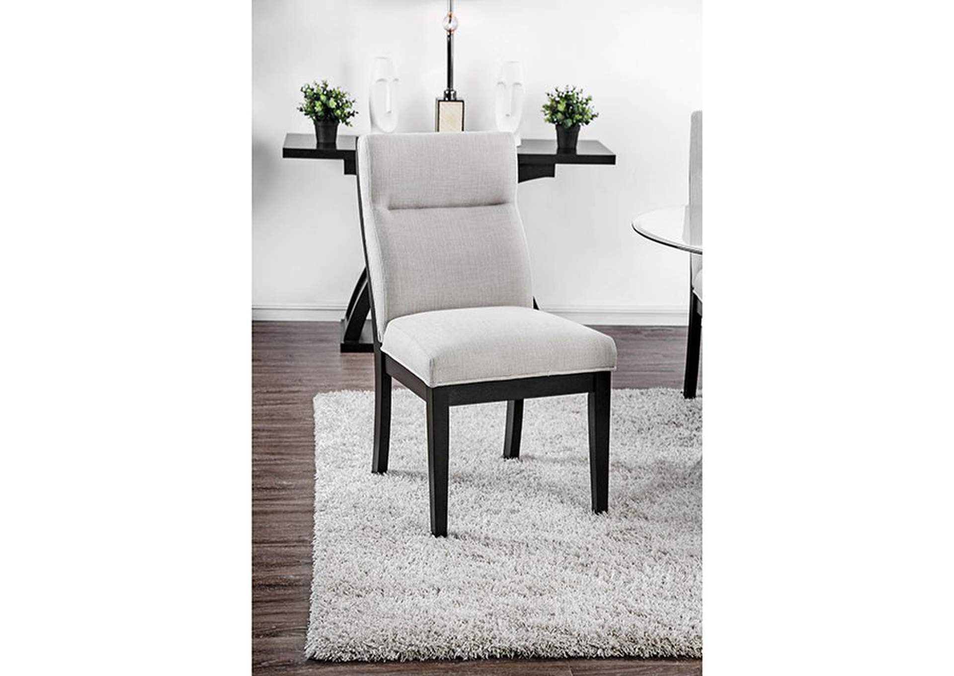Jasmin Black Side Chair [Set of 2],Furniture of America