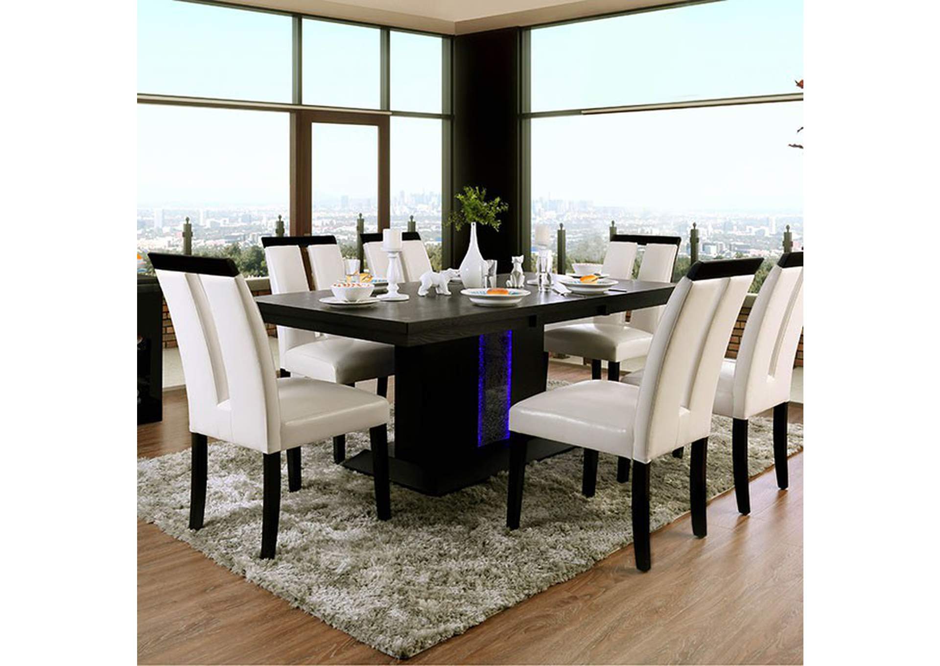 Evangeline Black Dining Table,Furniture of America