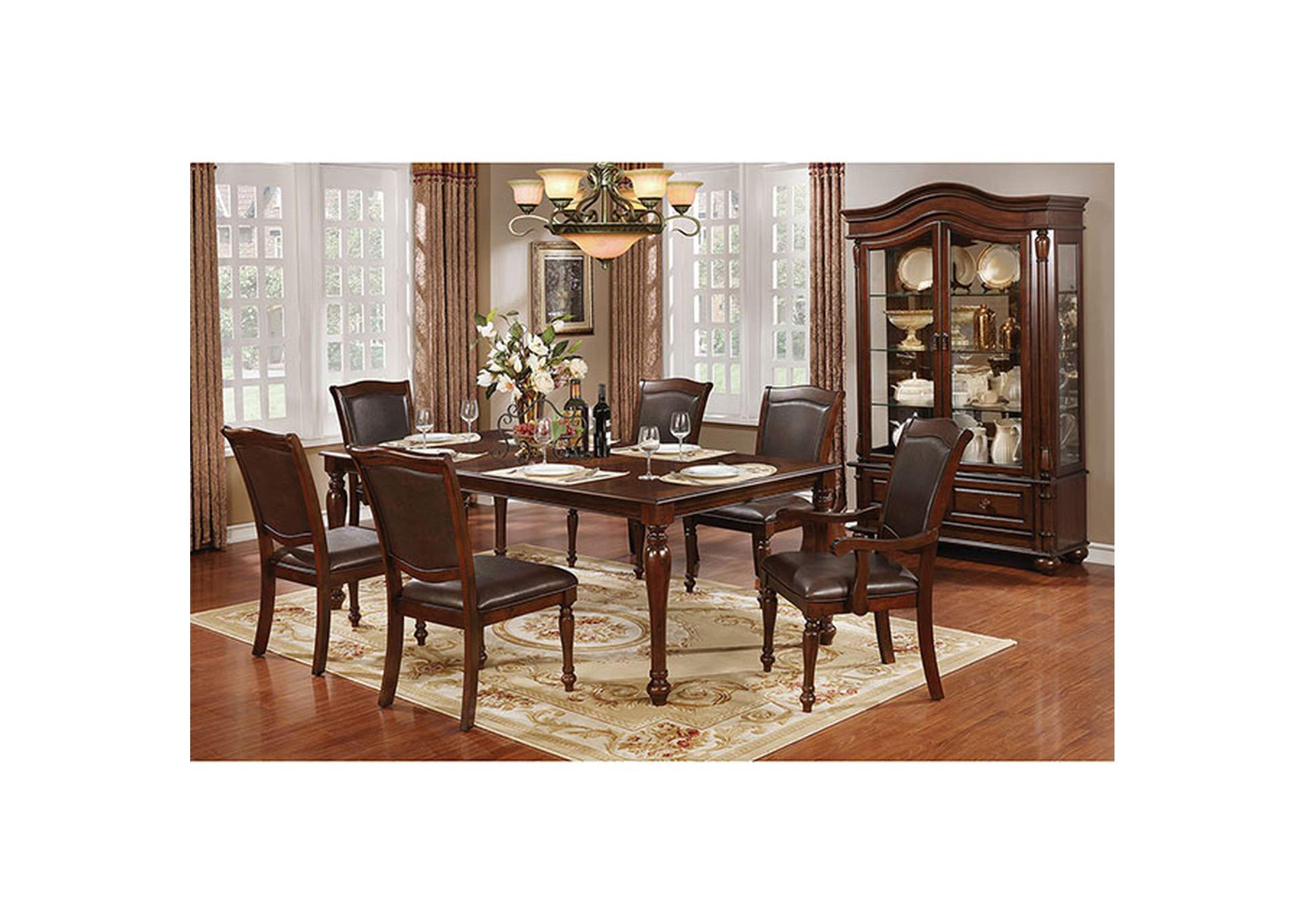 Sylvana Brown Cherry Dining Table,Furniture of America