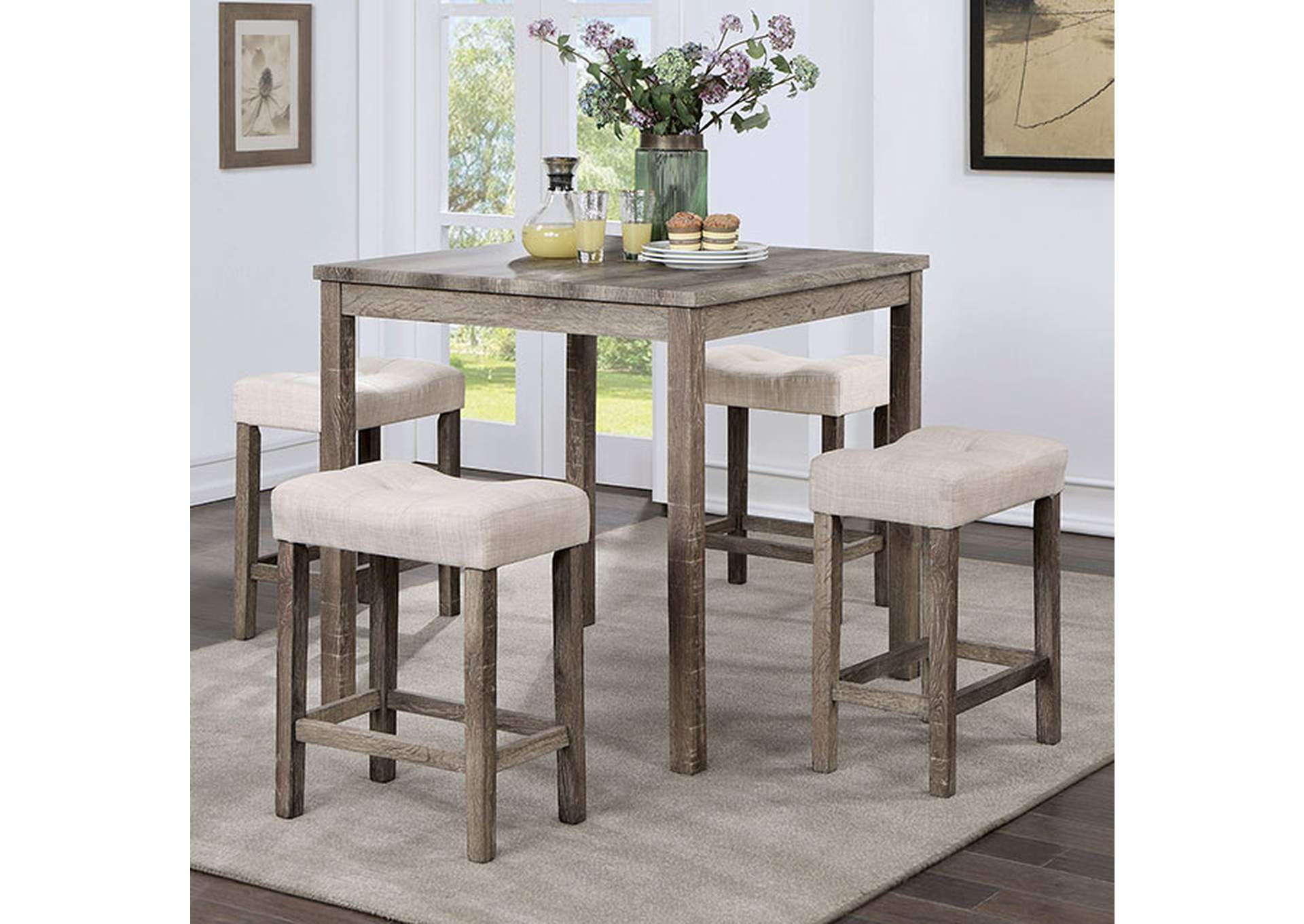 Torrean 5 Pc. Counter Ht. Set,Furniture of America