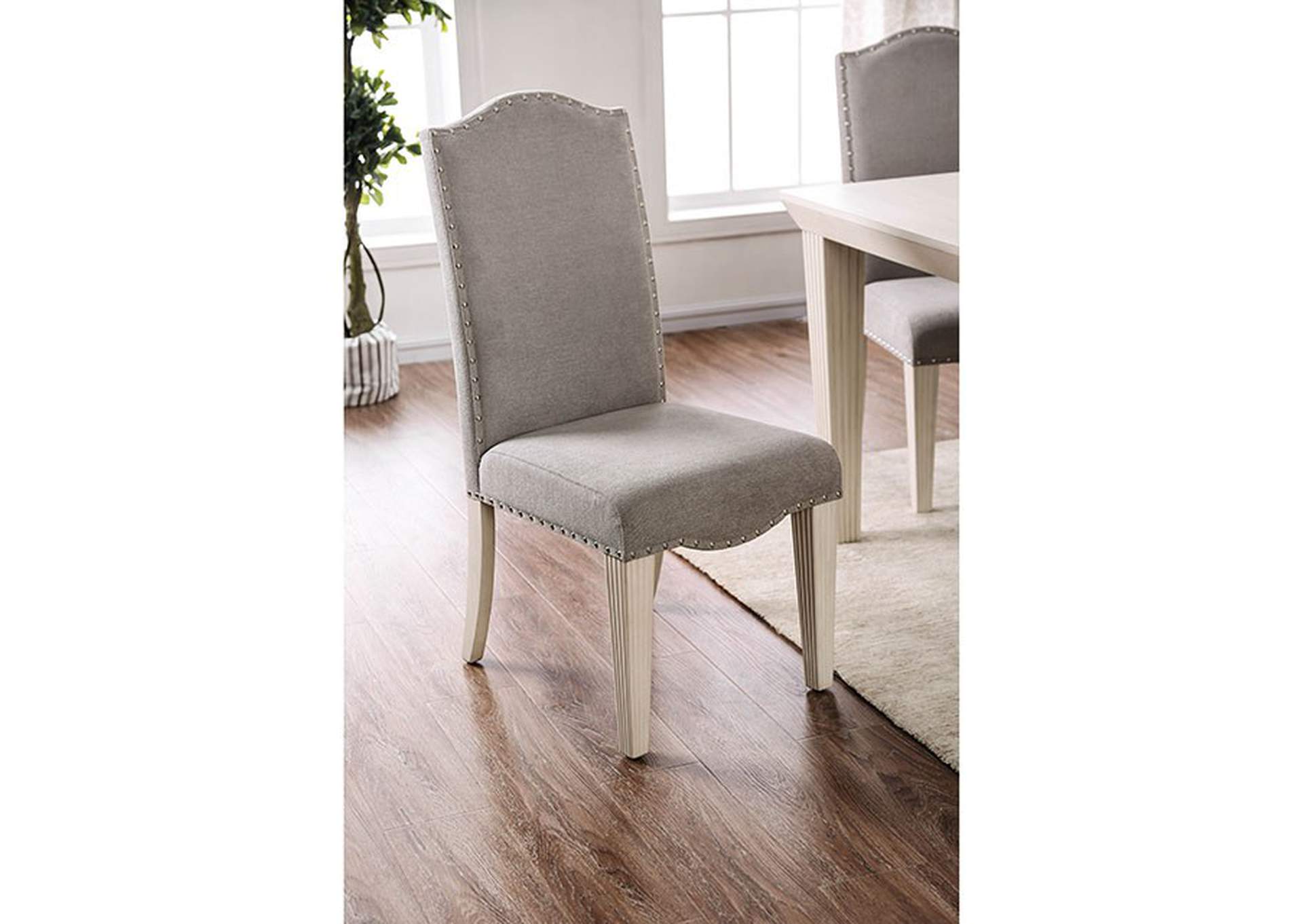 Daniella Antique White Side Chair [Set of 2],Furniture of America