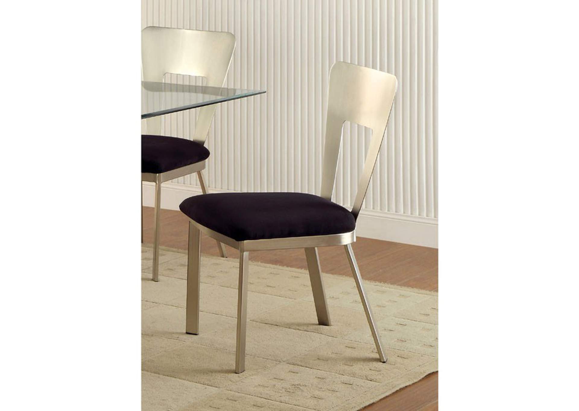 Nova Silver Side Chair [Set of 2],Furniture of America DTC