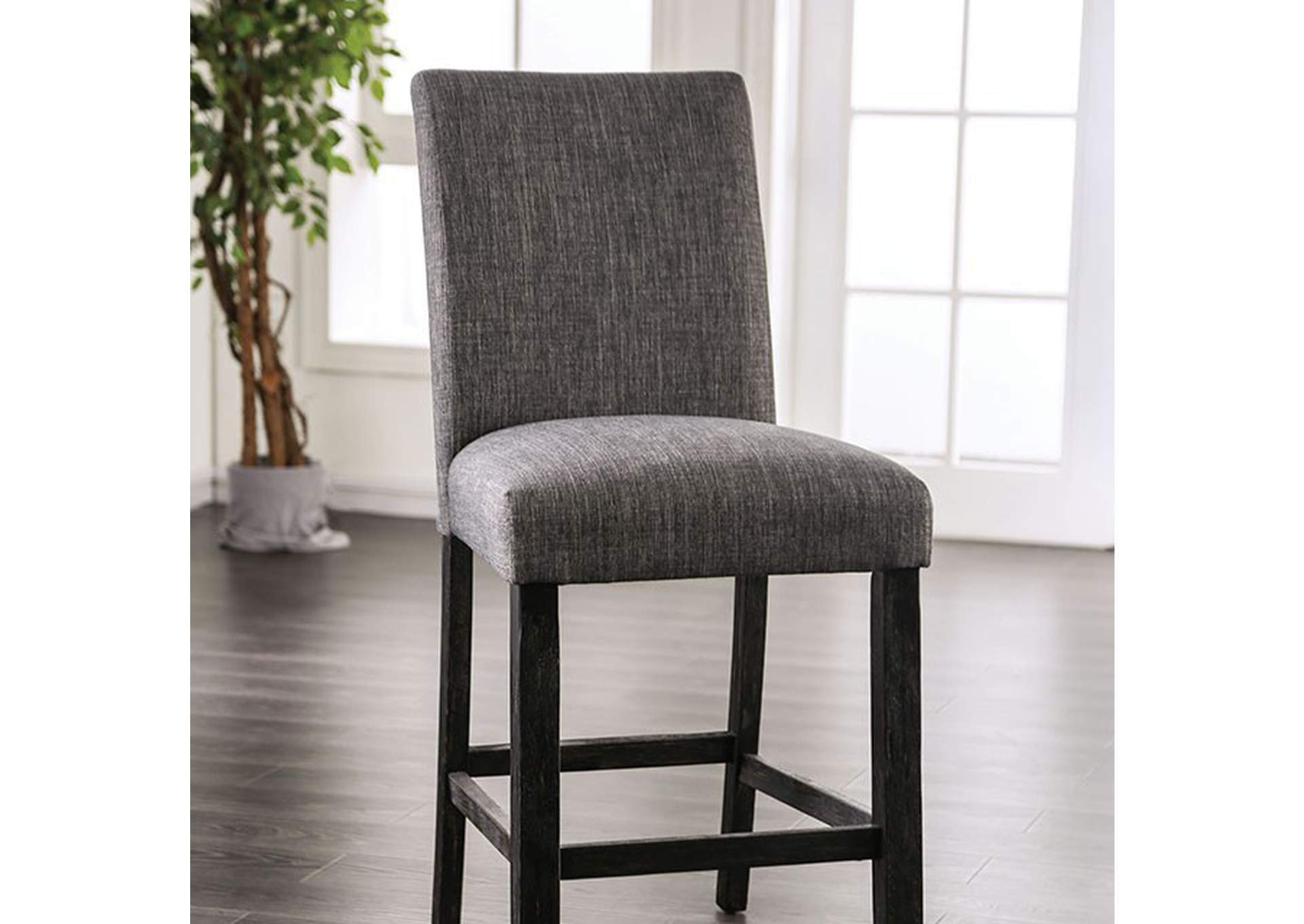 Brule Gray Counter Height Side Chair [Set of 2],Furniture of America DTC