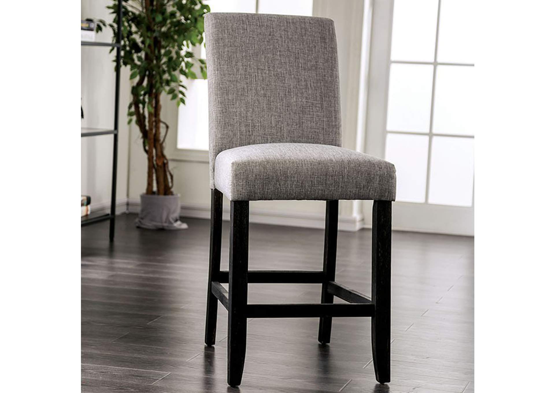 Brule Light Gray Counter Height Side Chair [Set of 2],Furniture of America DTC