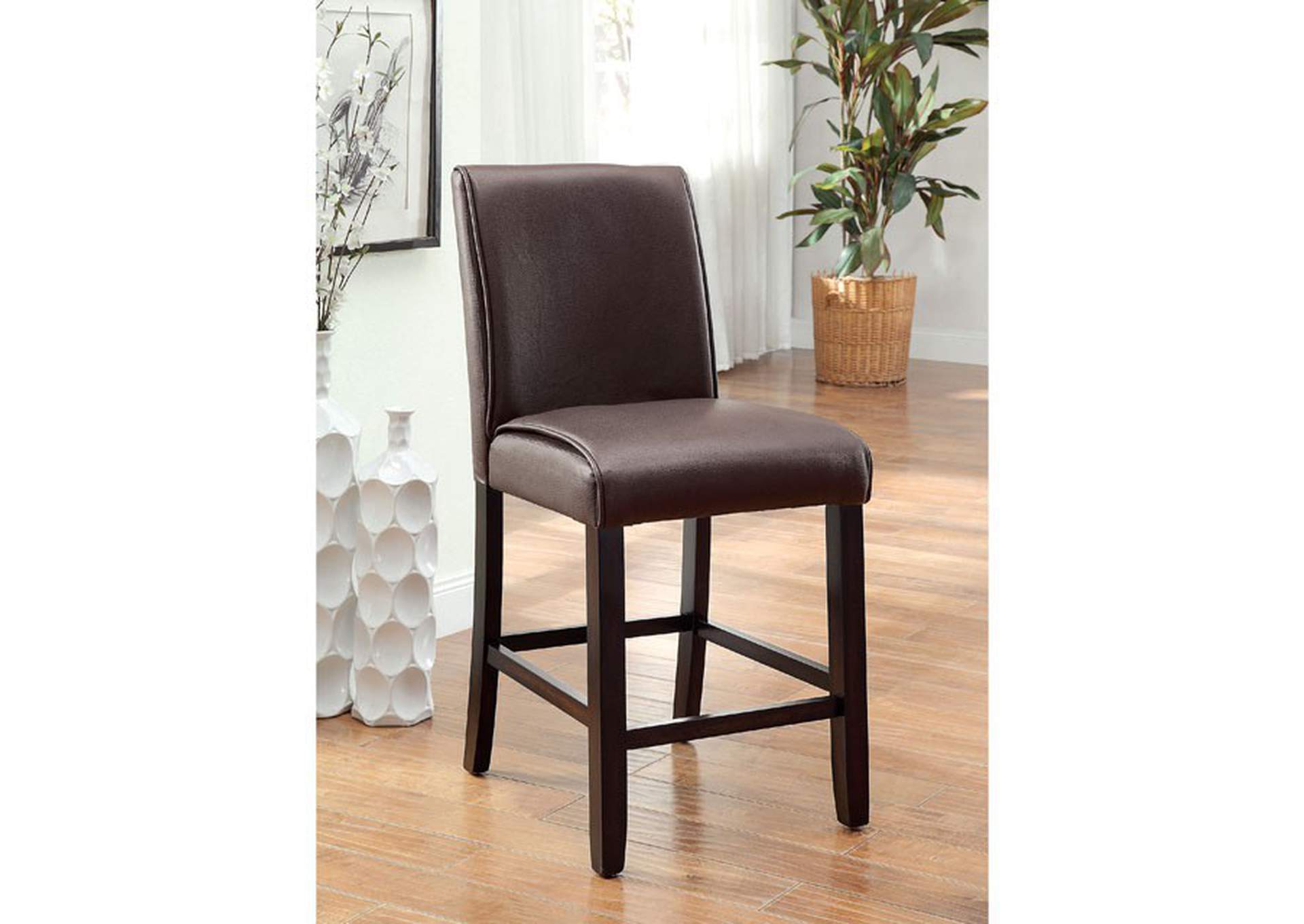 Gladstone Dark Walnut Counter Height Chair [Set of 2],Furniture of America DTC