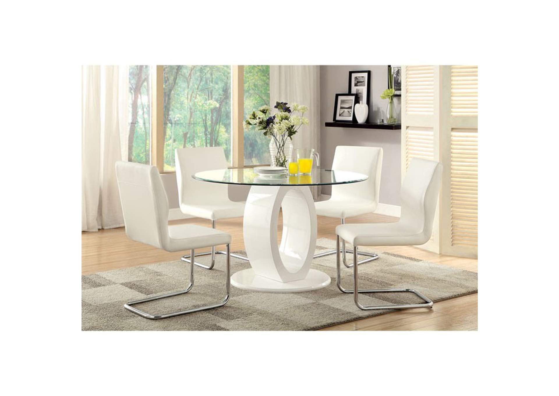 Lodia White Side Chair [Set of 2],Furniture of America DTC