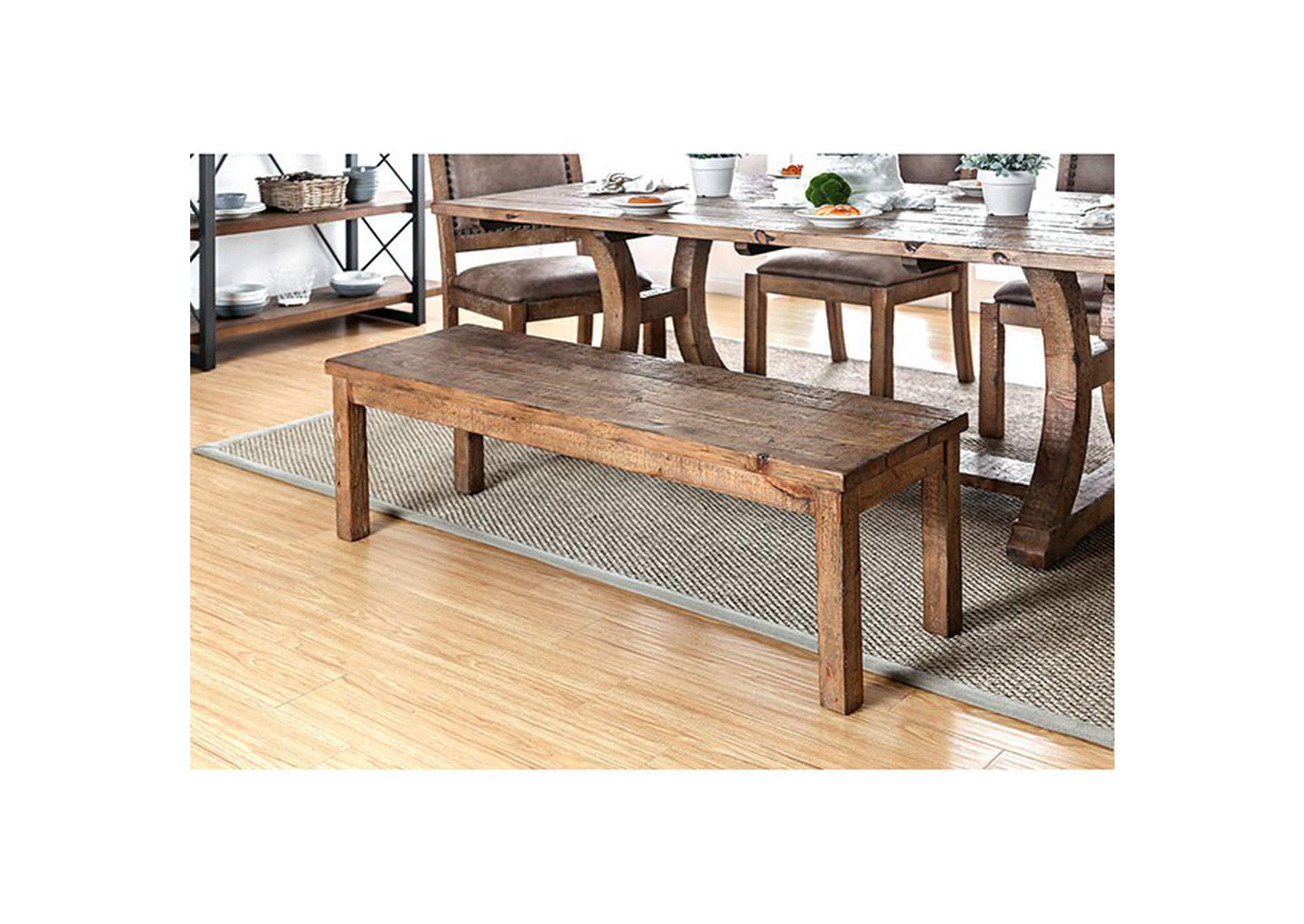 Gianna Wooden Bench,Furniture of America