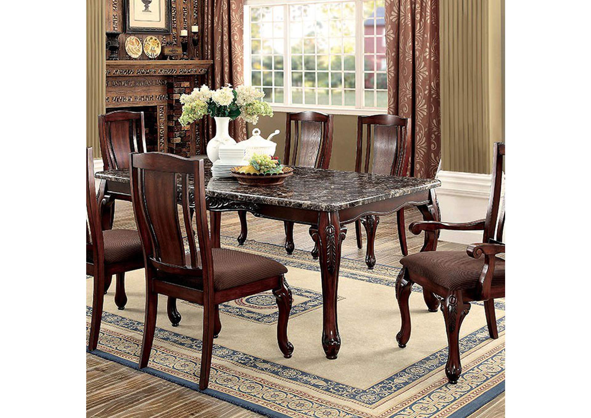 Johannesburg Brown Cherry Dining Table,Furniture of America
