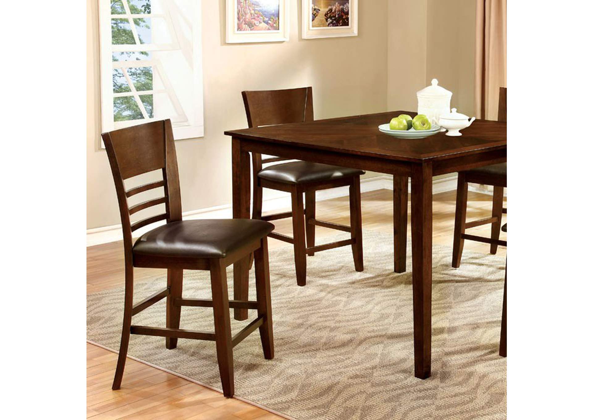 Hillsview Brown Cherry Dining Table Set,Furniture of America