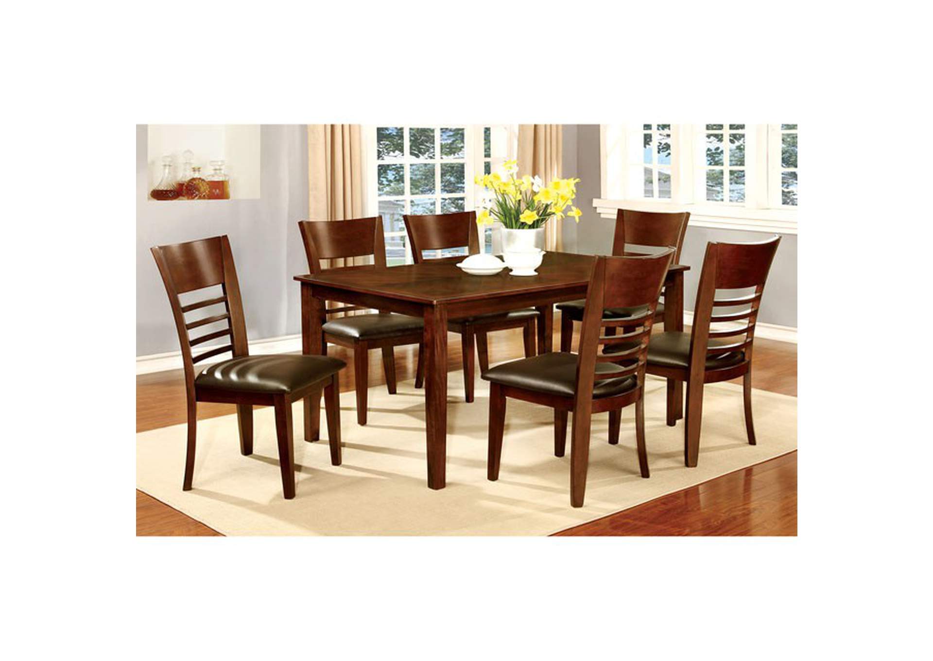 Hillsview Brown Cherry Dining Table,Furniture of America