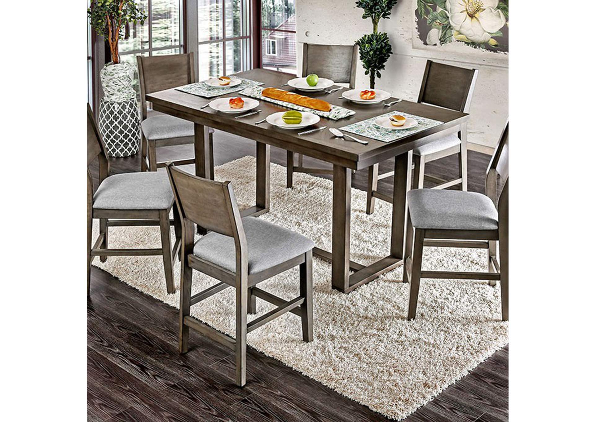 Anton Gray Counter Height Table,Furniture of America