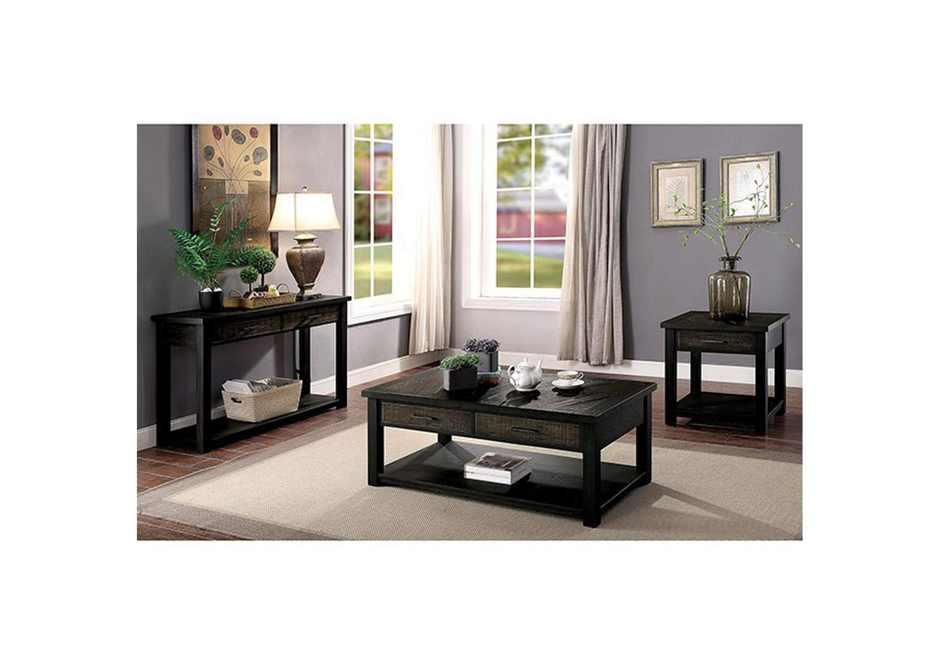 Rhymney Dark Oak Sofa Table,Furniture of America