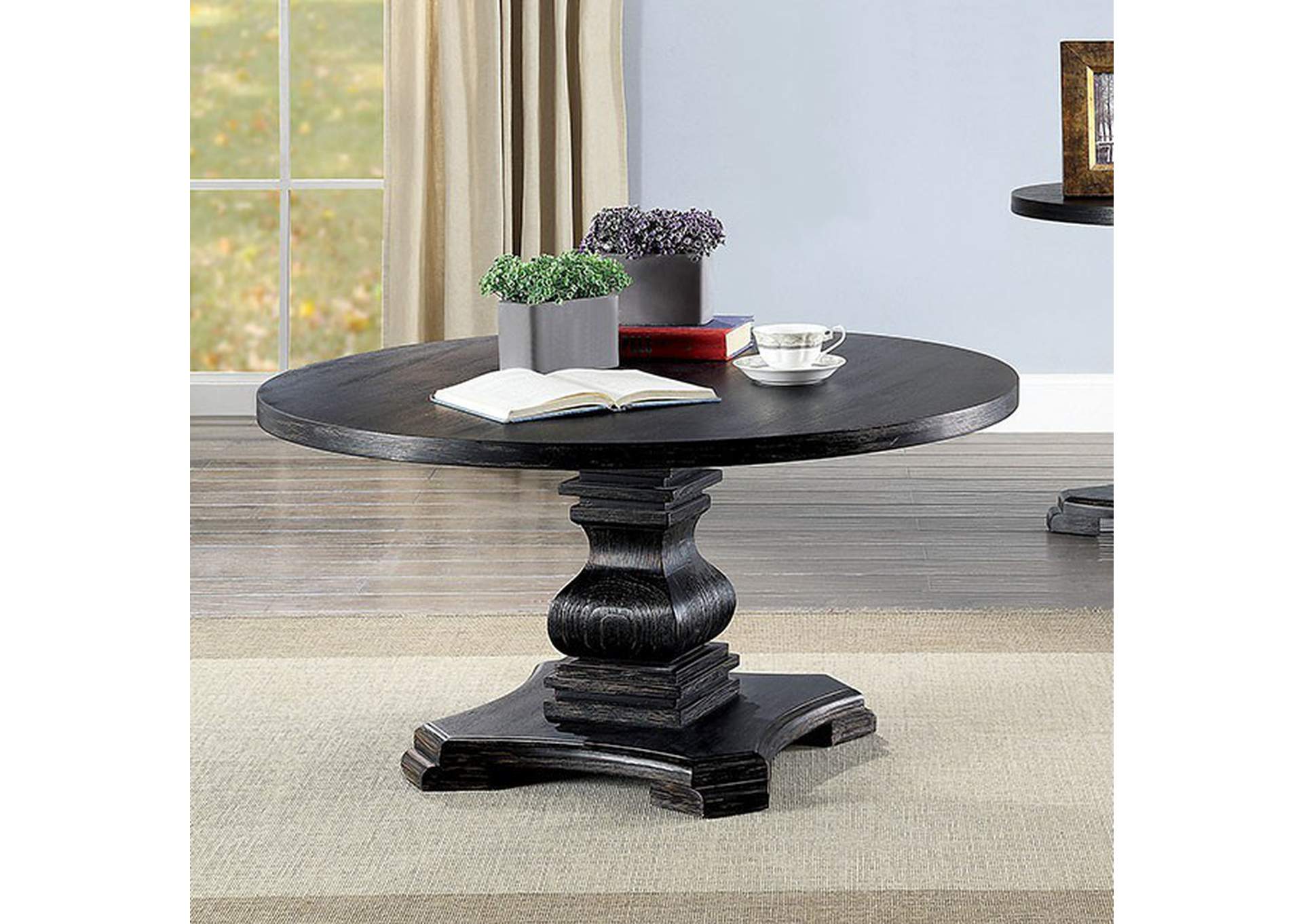 Isabell Antique Black Coffee Table,Furniture of America