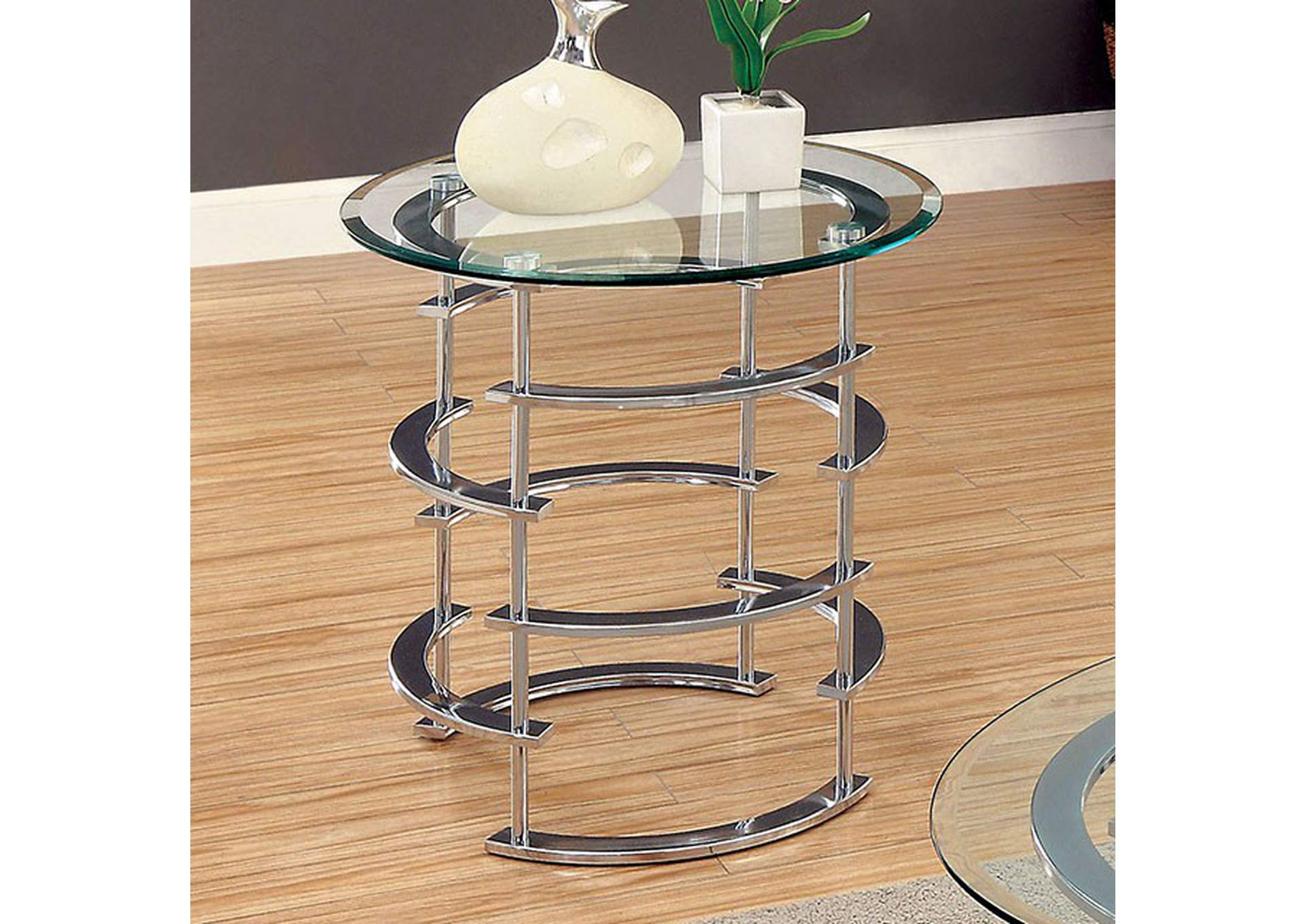 Clonmel End Table, Chrome,Furniture of America