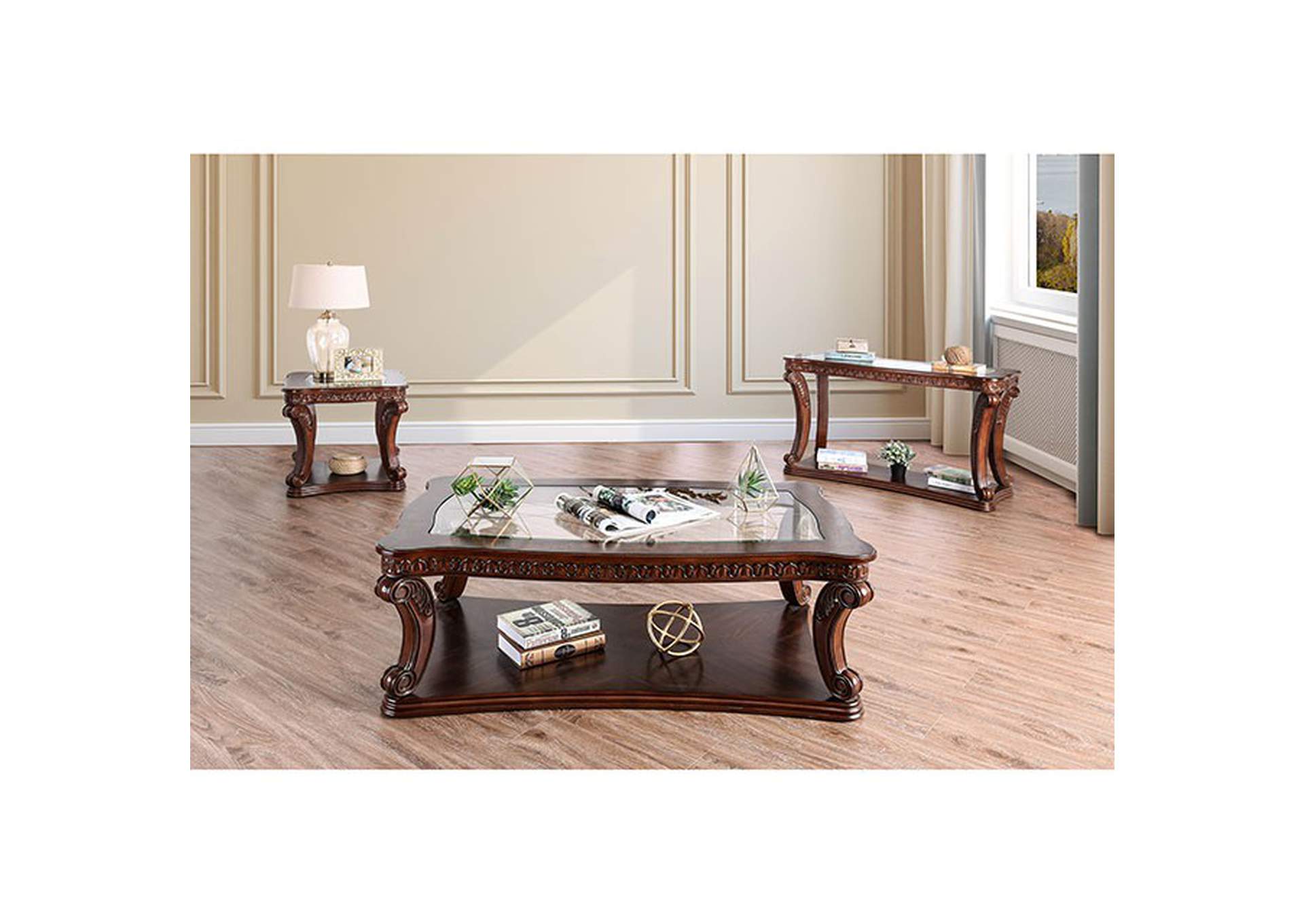 Walworth Dark Oak End Table,Furniture of America