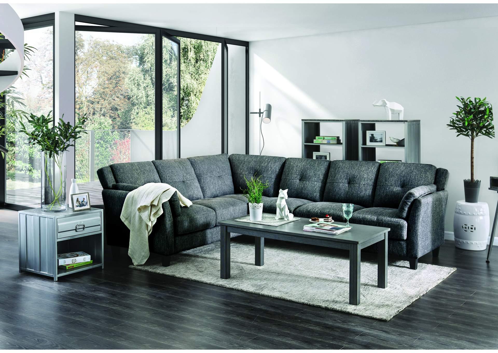 Kaleigh Gray Sectional,Furniture of America