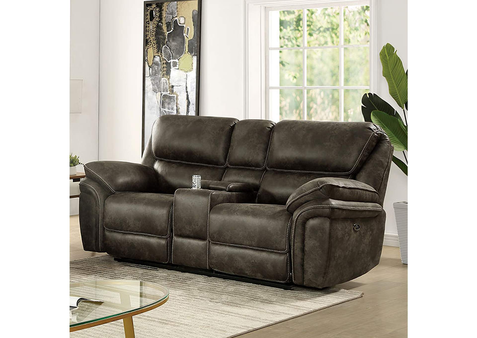 Tredegar Power Loveseat,Furniture of America