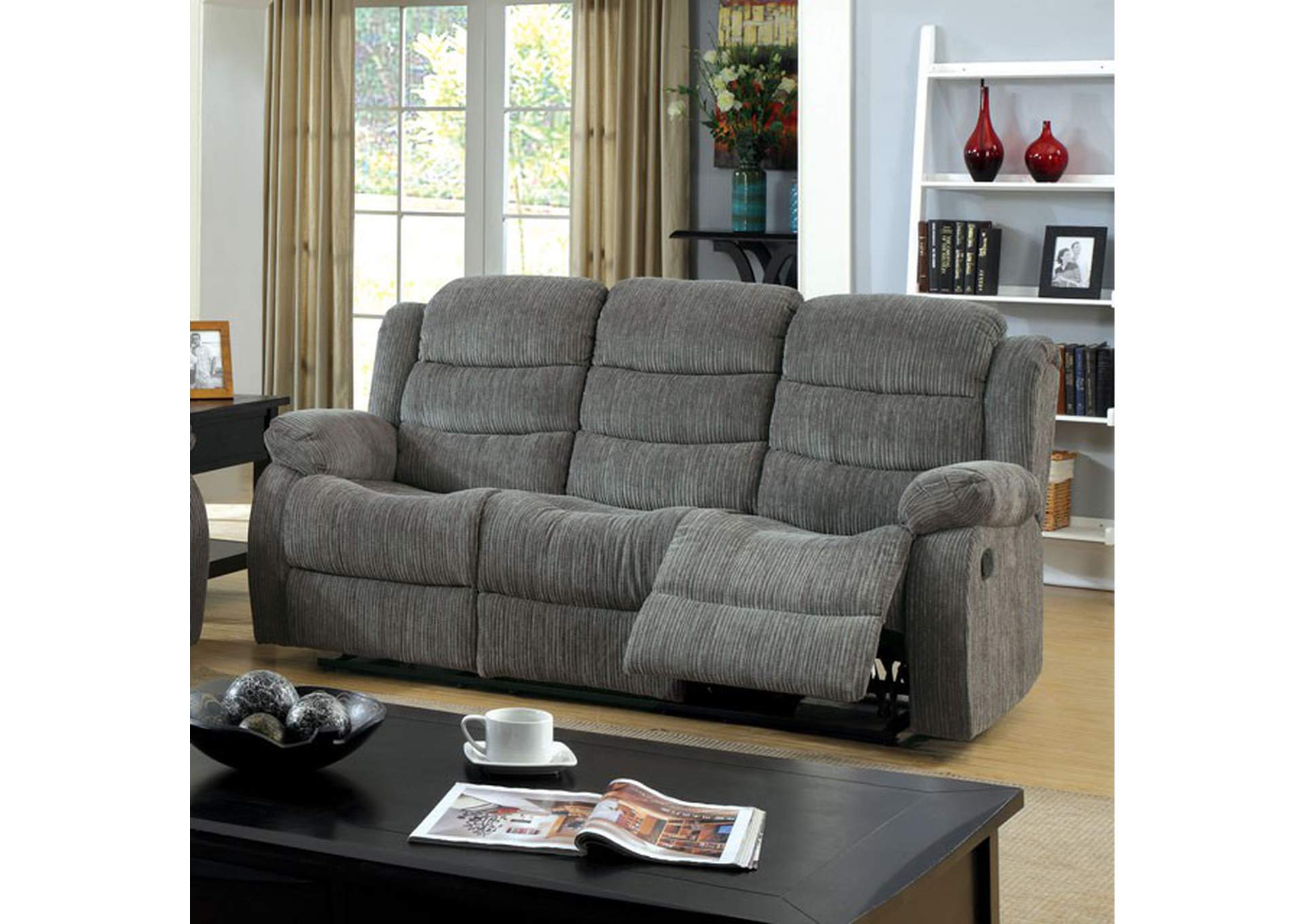 Millville Gray Motion Sofa,Furniture of America
