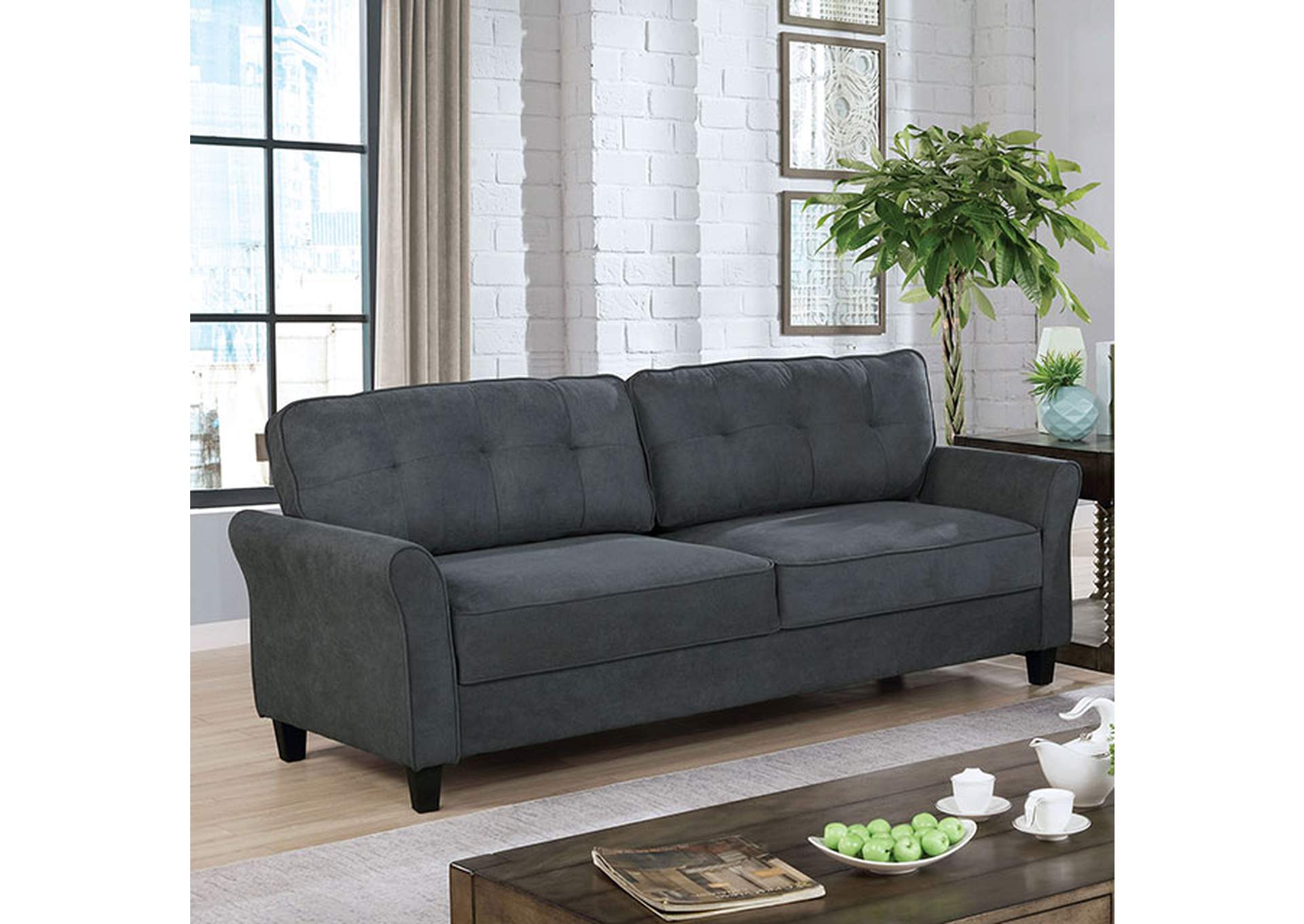 Alissa Gray Sofa,Furniture of America