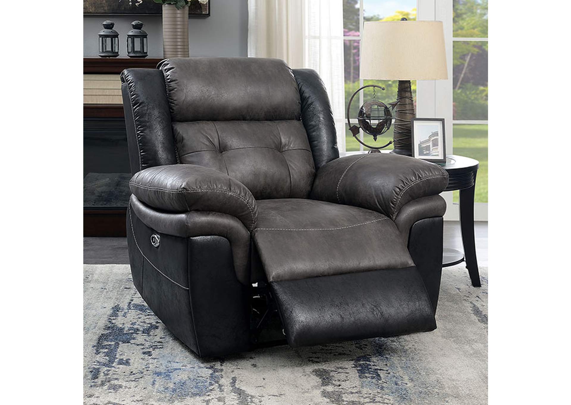 Brookdale Power Recliner,Furniture of America