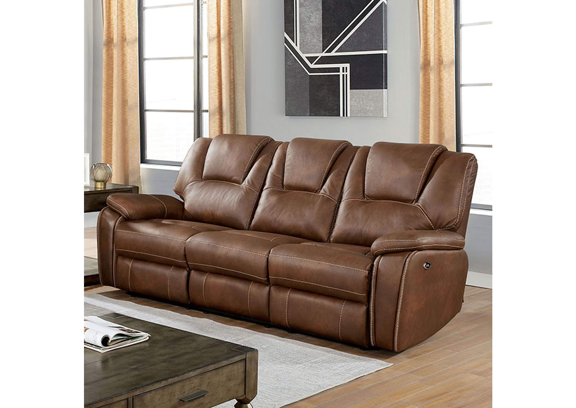 Ffion Brown Sofa,Furniture of America