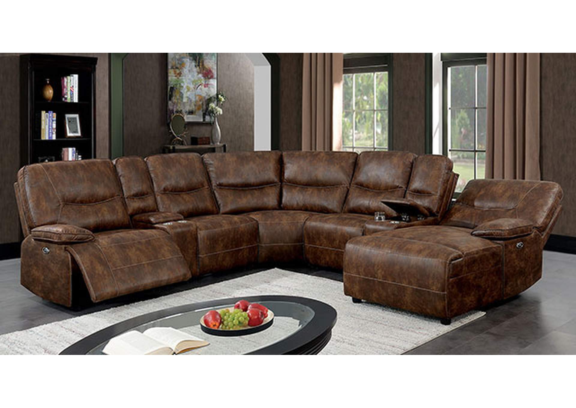 Chantelle Power Sectional,Furniture of America