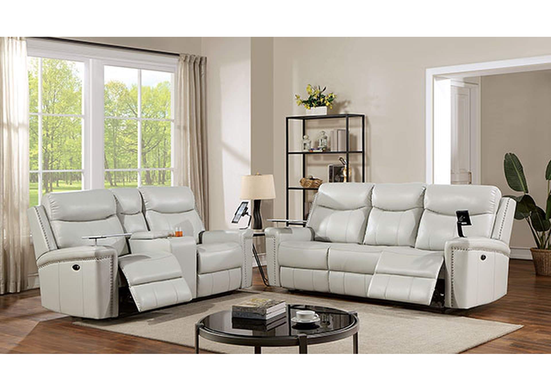 Florine Power Loveseat,Furniture of America