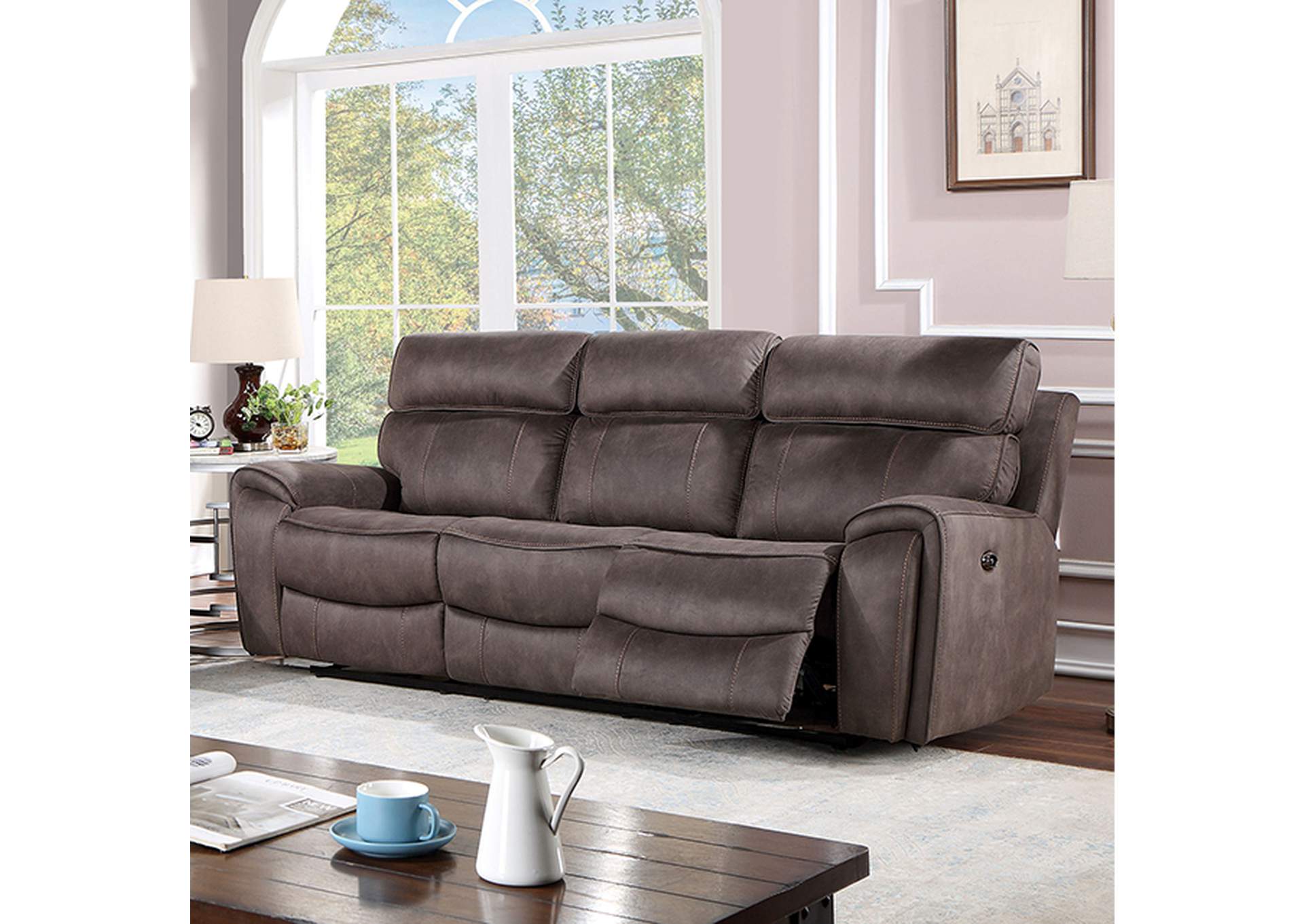 Clint Power Sofa,Furniture of America