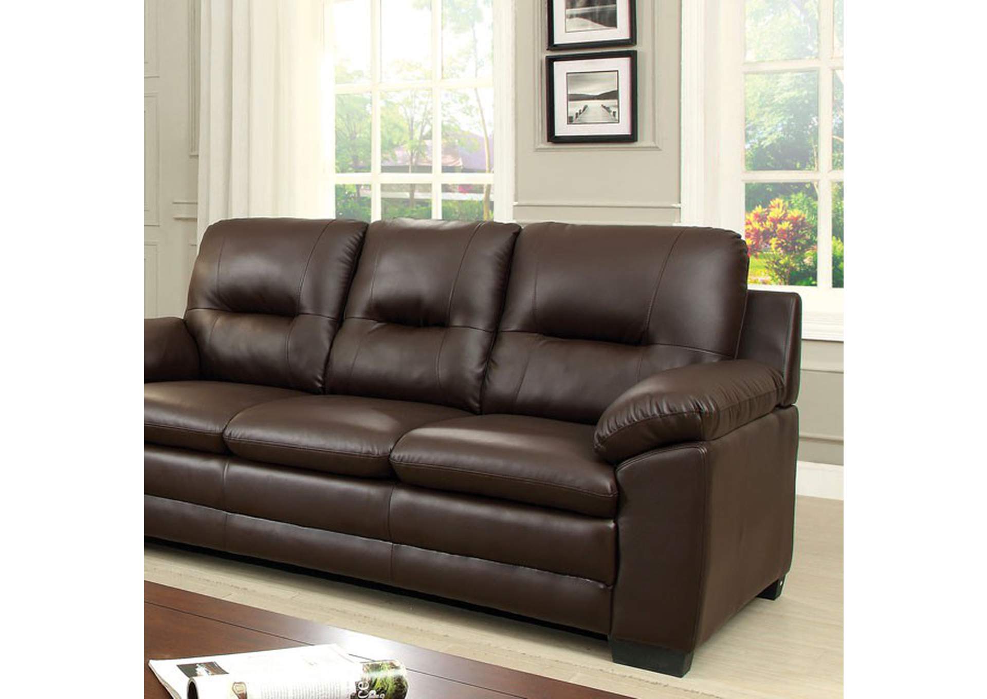 Parma Brown Sofa,Furniture of America
