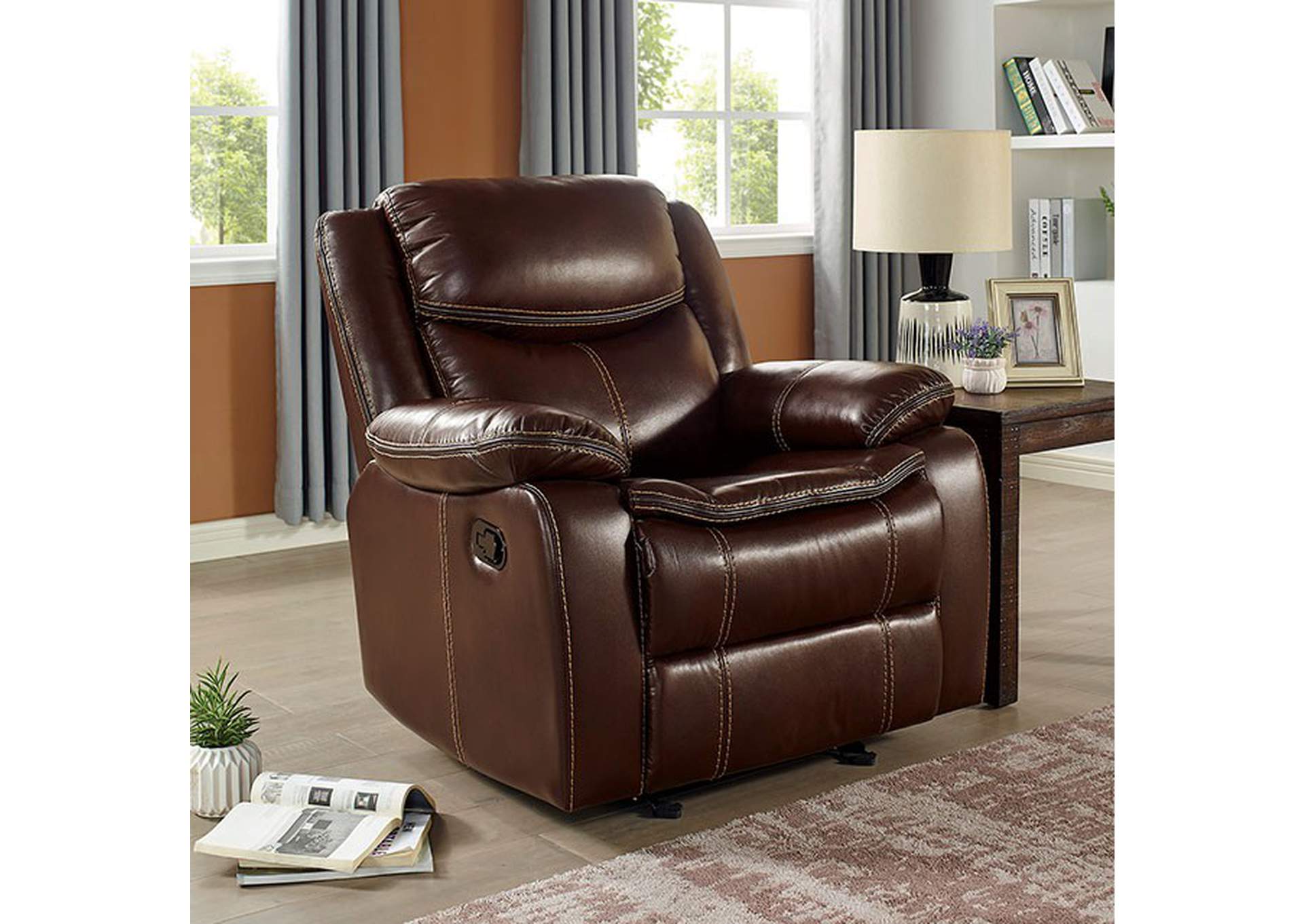 Jeanna Recliner,Furniture of America