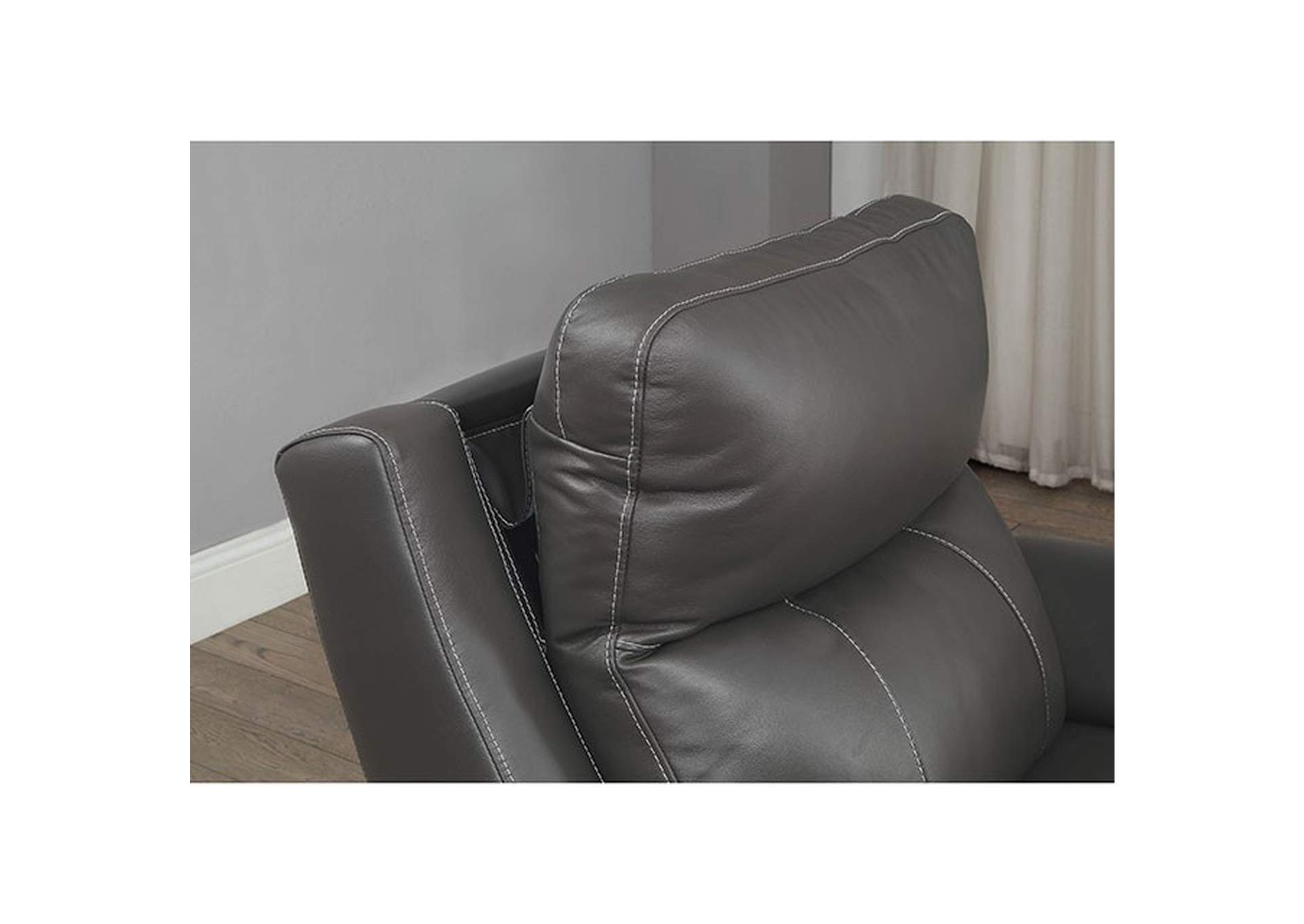 Lila Gray Power-Assist Recliner,Furniture of America
