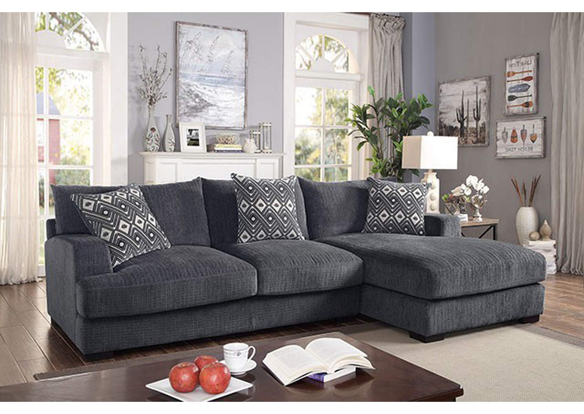 Kaylee L-Sectional w/ Right Chaise,Furniture of America