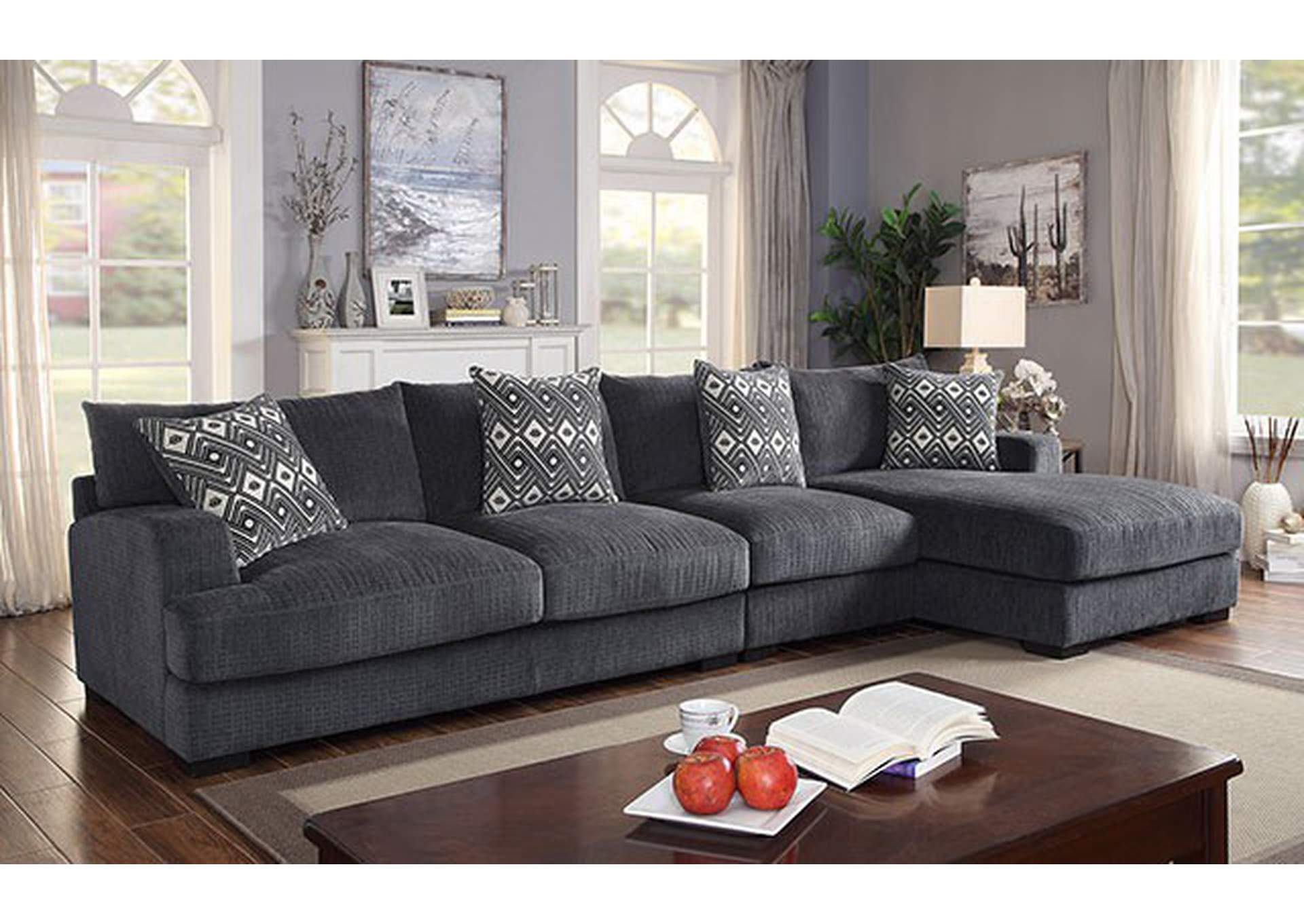 Kaylee Large L-Sectional w/ Right Chaise,Furniture of America