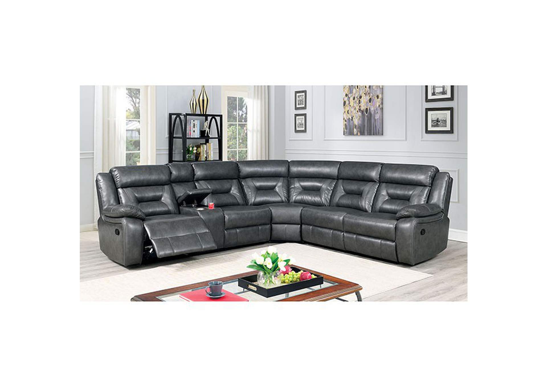 Omeet Sectional,Furniture of America