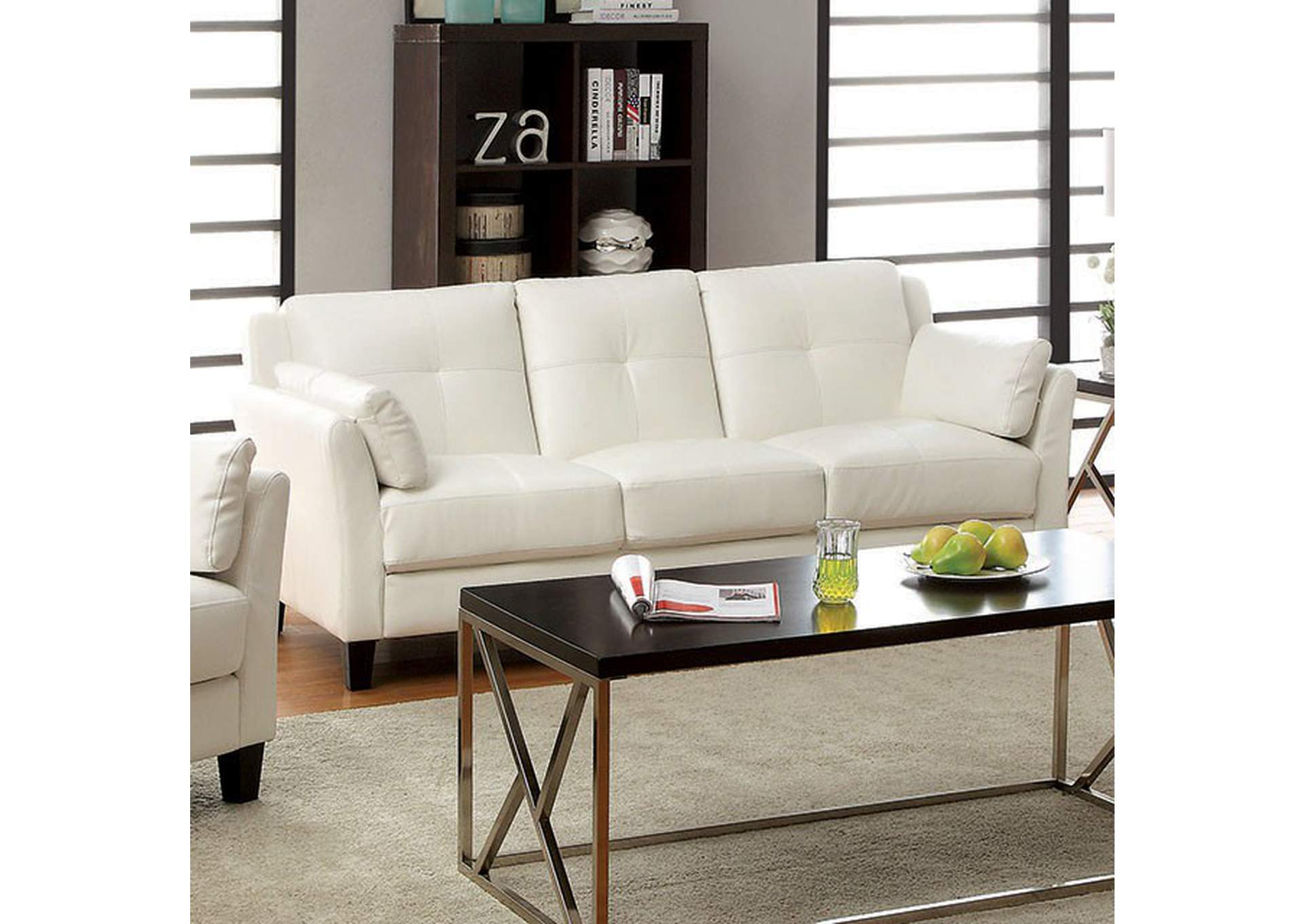 Pierre White Sofa,Furniture of America