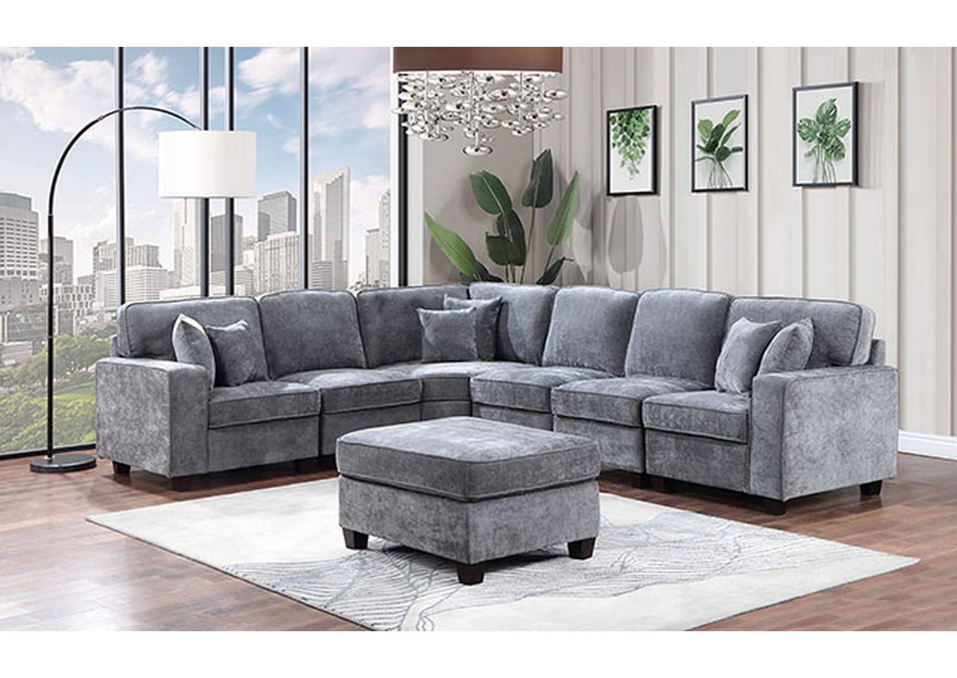 Cajeme Sectional,Furniture of America