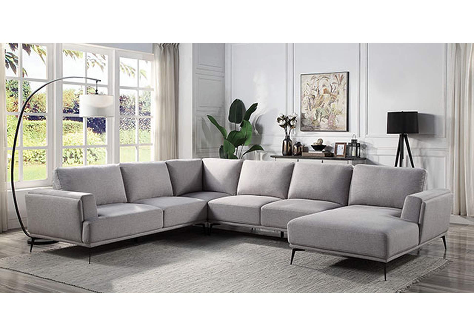 Laufen U-shaped Sectional,Furniture of America