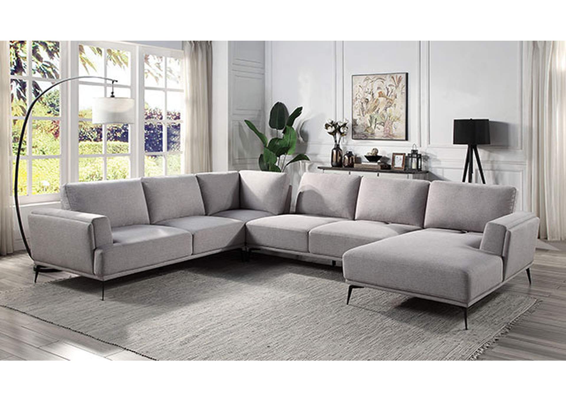 Laufen U-shaped Sectional,Furniture of America