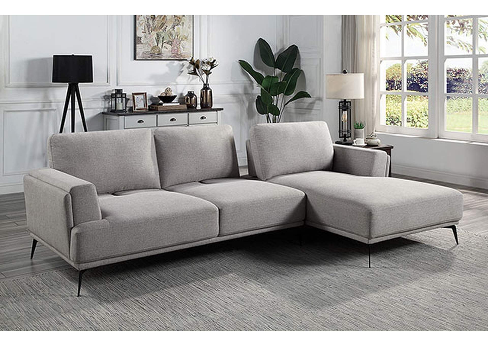 Laufen L-shaped Sectional,Furniture of America