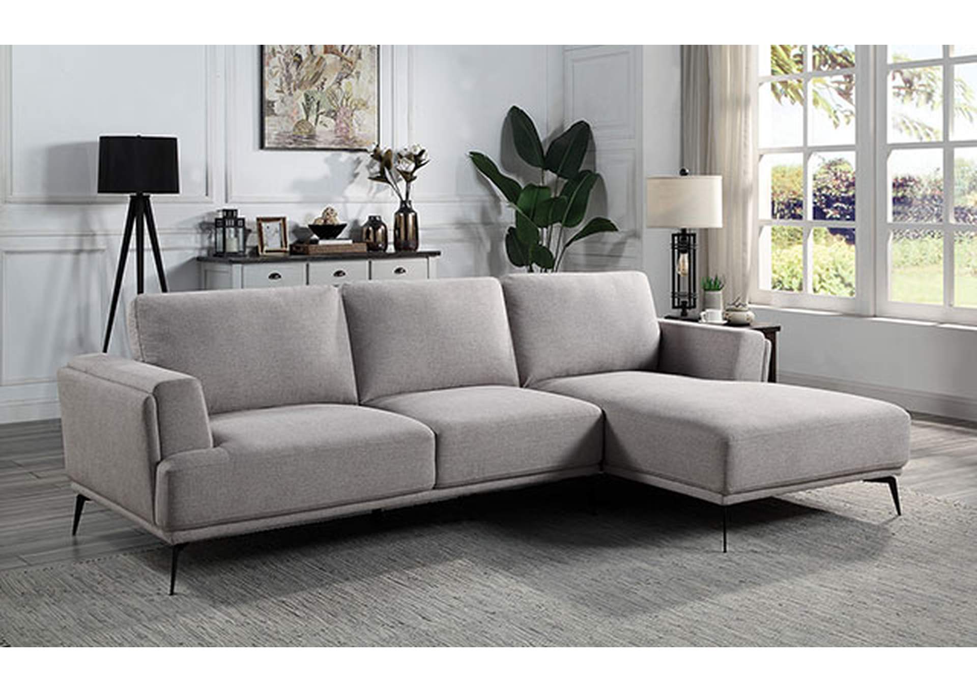 Laufen L-shaped Sectional,Furniture of America