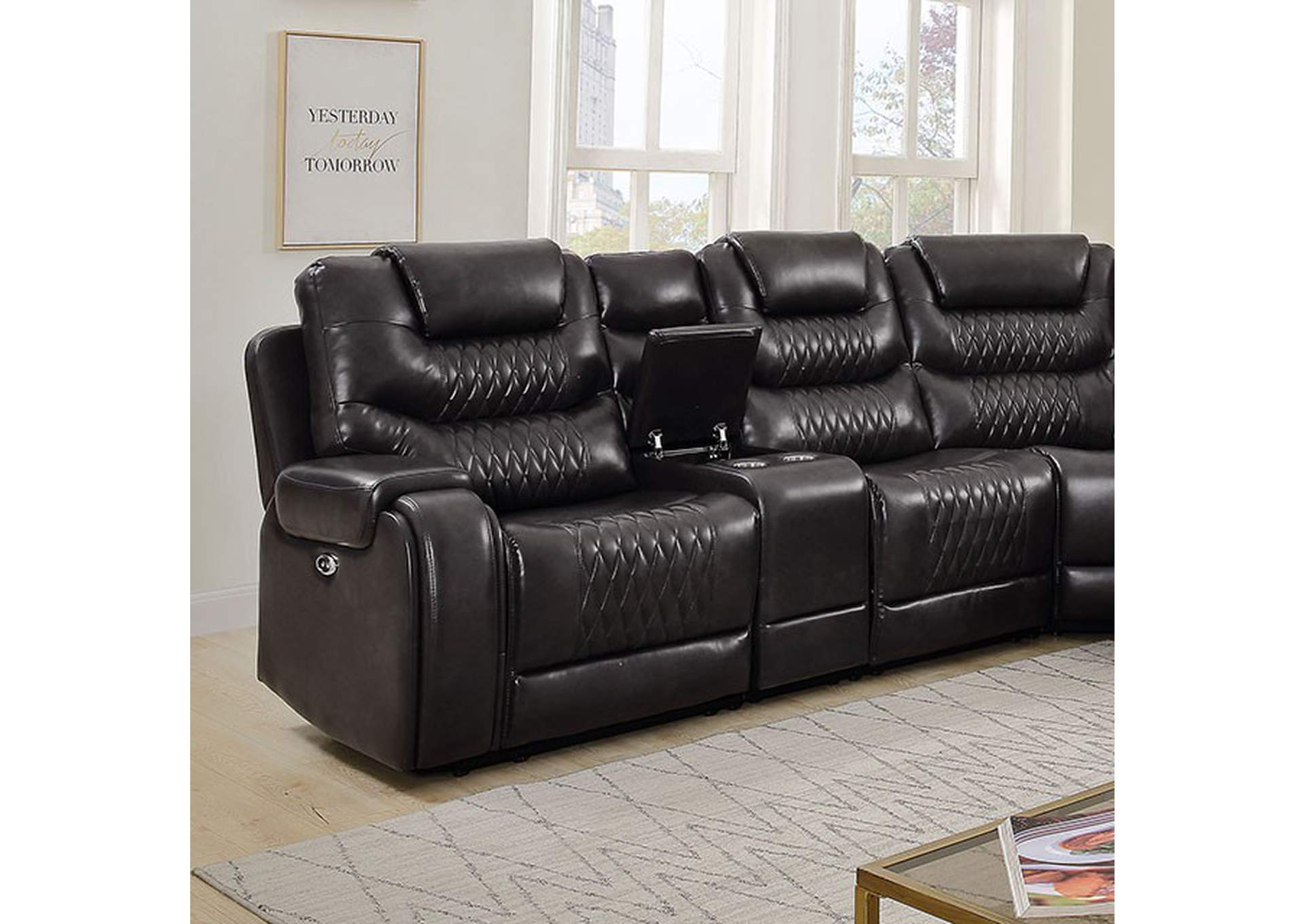 Mariah Power Sectional,Furniture of America