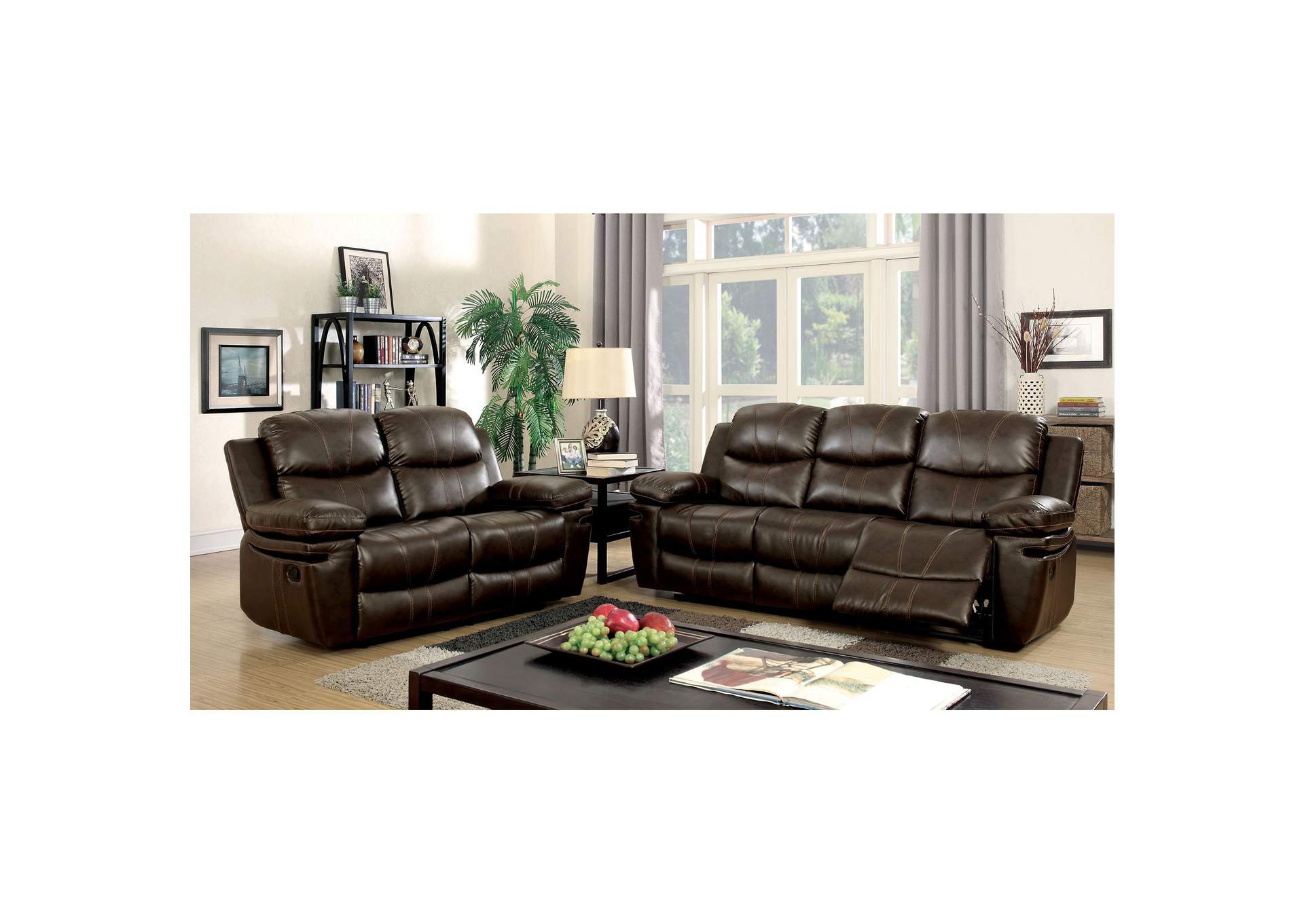 Listowel Brown Sofa,Furniture of America