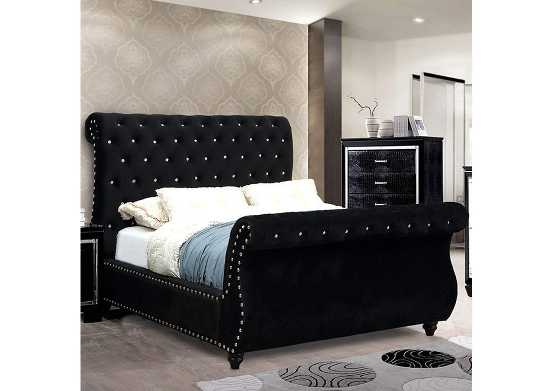 Noella Black Queen Bed,Furniture of America