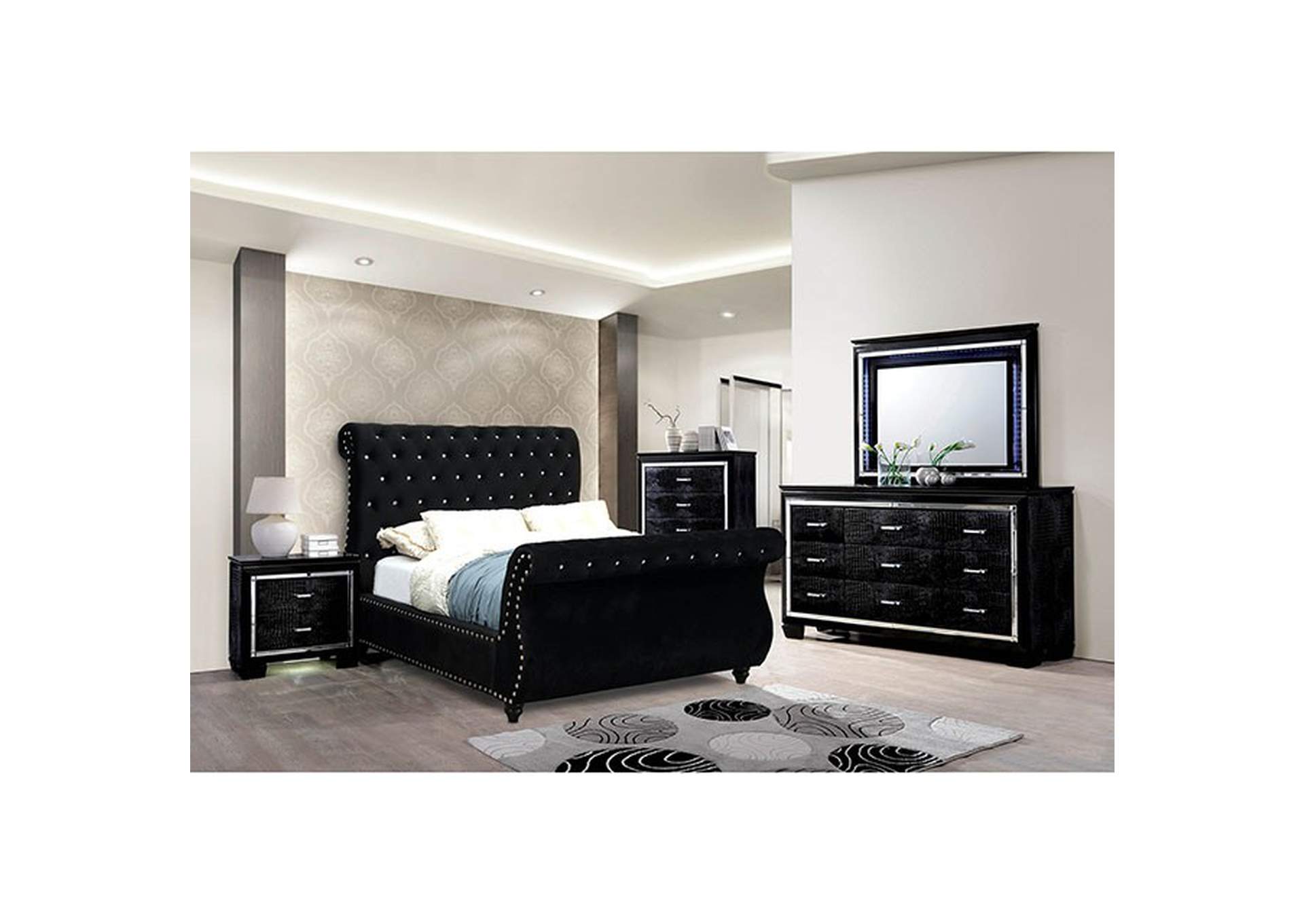 Noella Black Queen Bed,Furniture of America