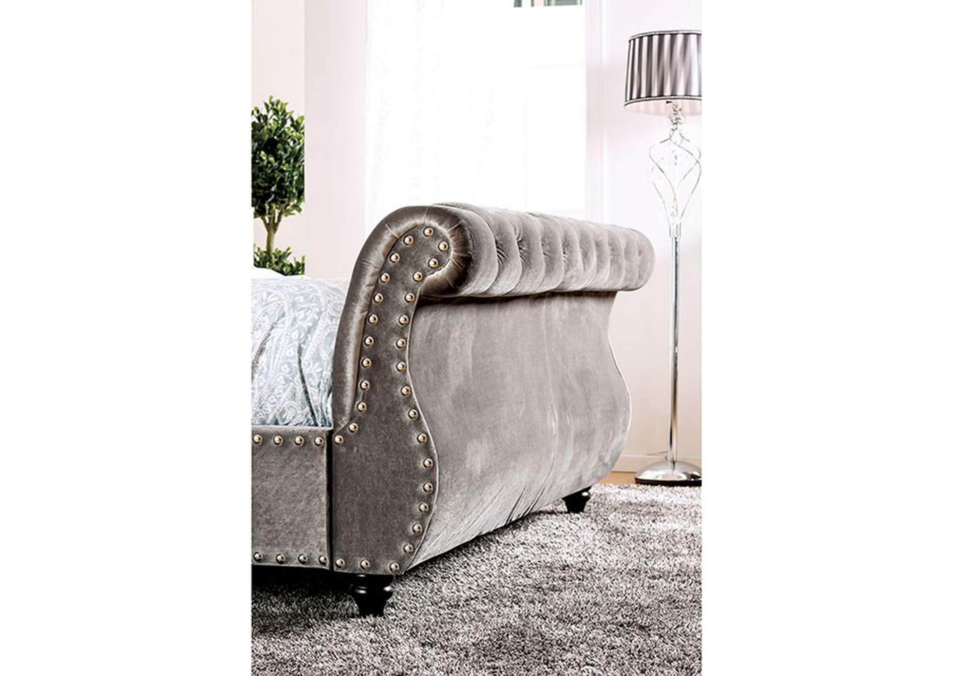 Noella E.King Bed, Gray,Furniture of America