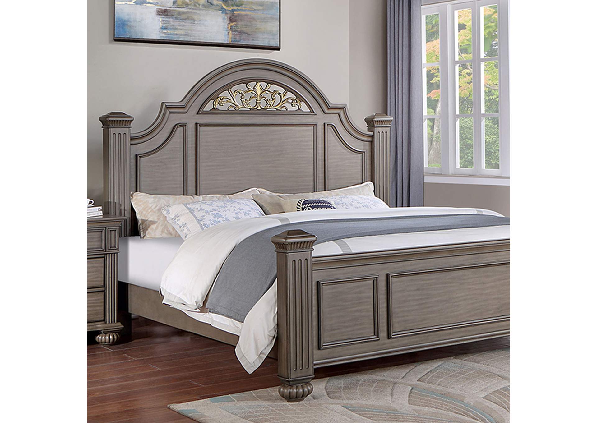 Syracuse Cal.King Bed,Furniture of America