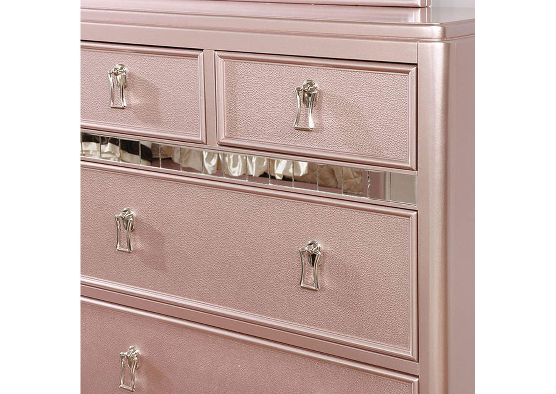 Avior Rose Gold Dresser,Furniture of America