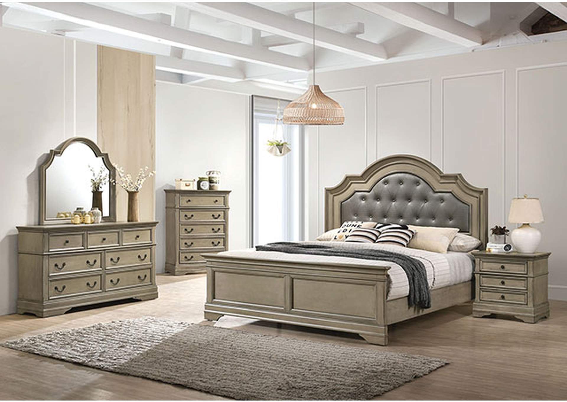 Lasthenia E.King Bed,Furniture of America