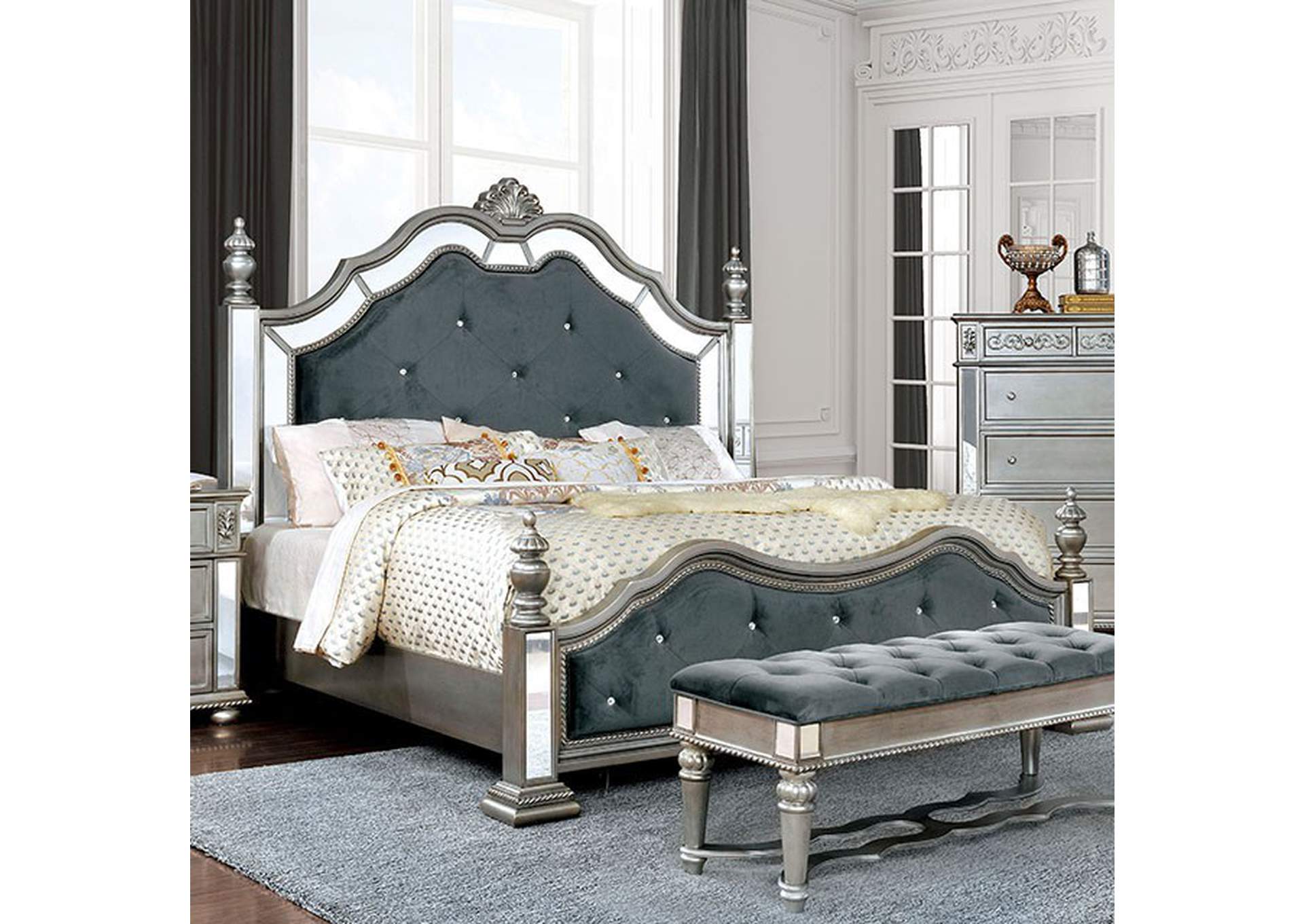 Azha E.King Bed,Furniture of America